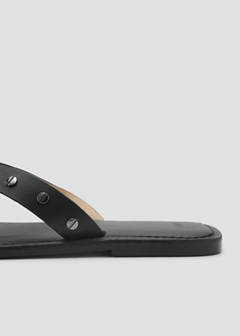Studded leather sandals — Black 3