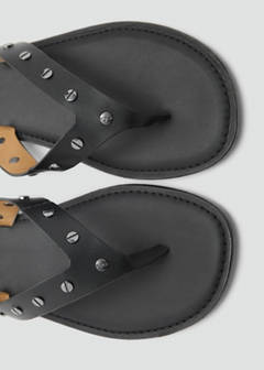Studded leather sandals — Black 4