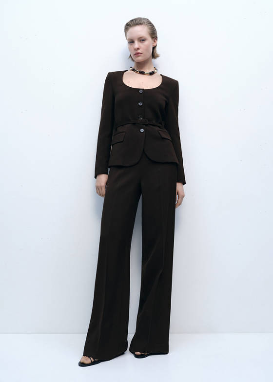 Kemerli blazer ceket
