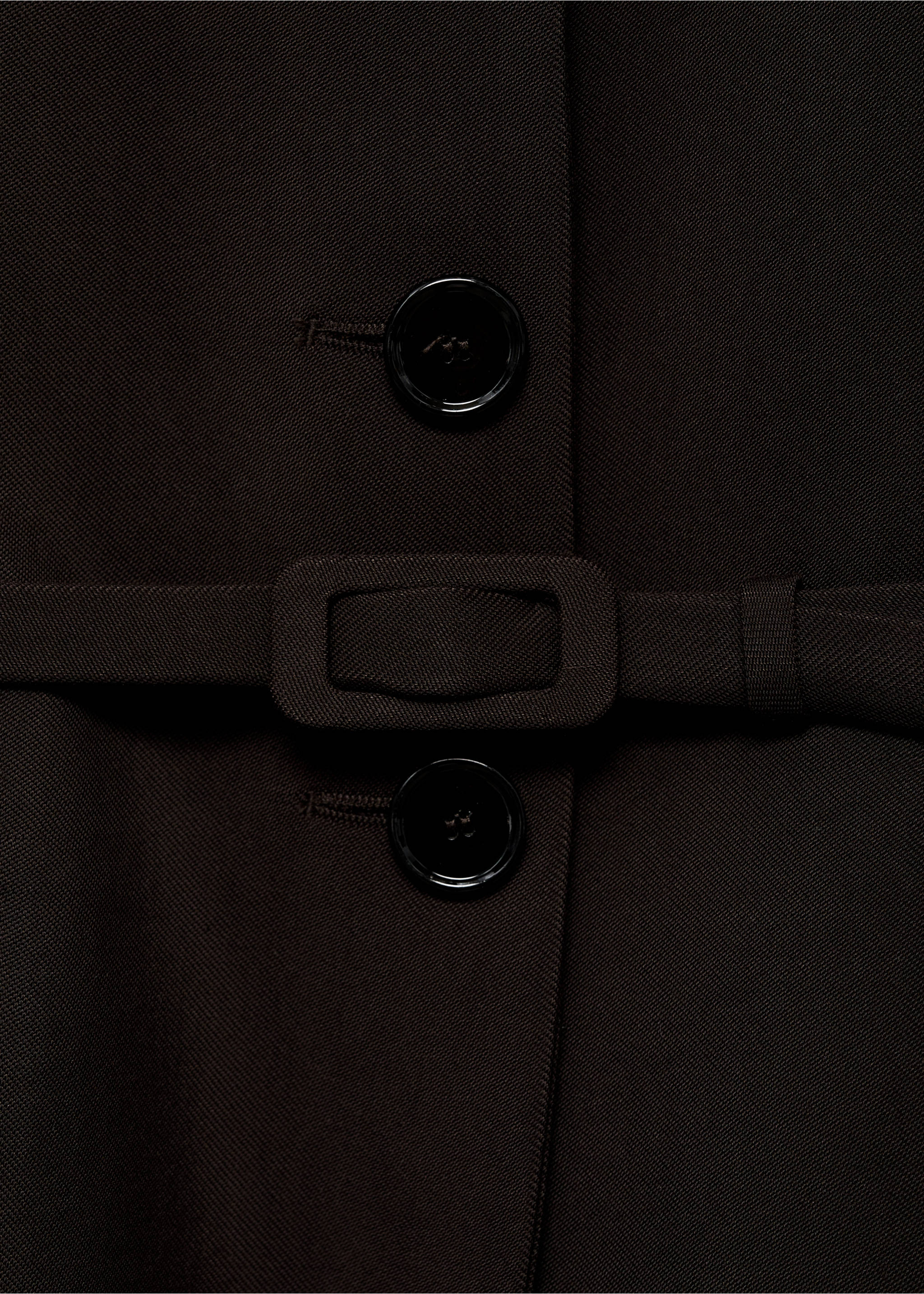 Blazer traje cinturón - Detalle del artículo 8, Chocolate. Ref: 87026374-00.