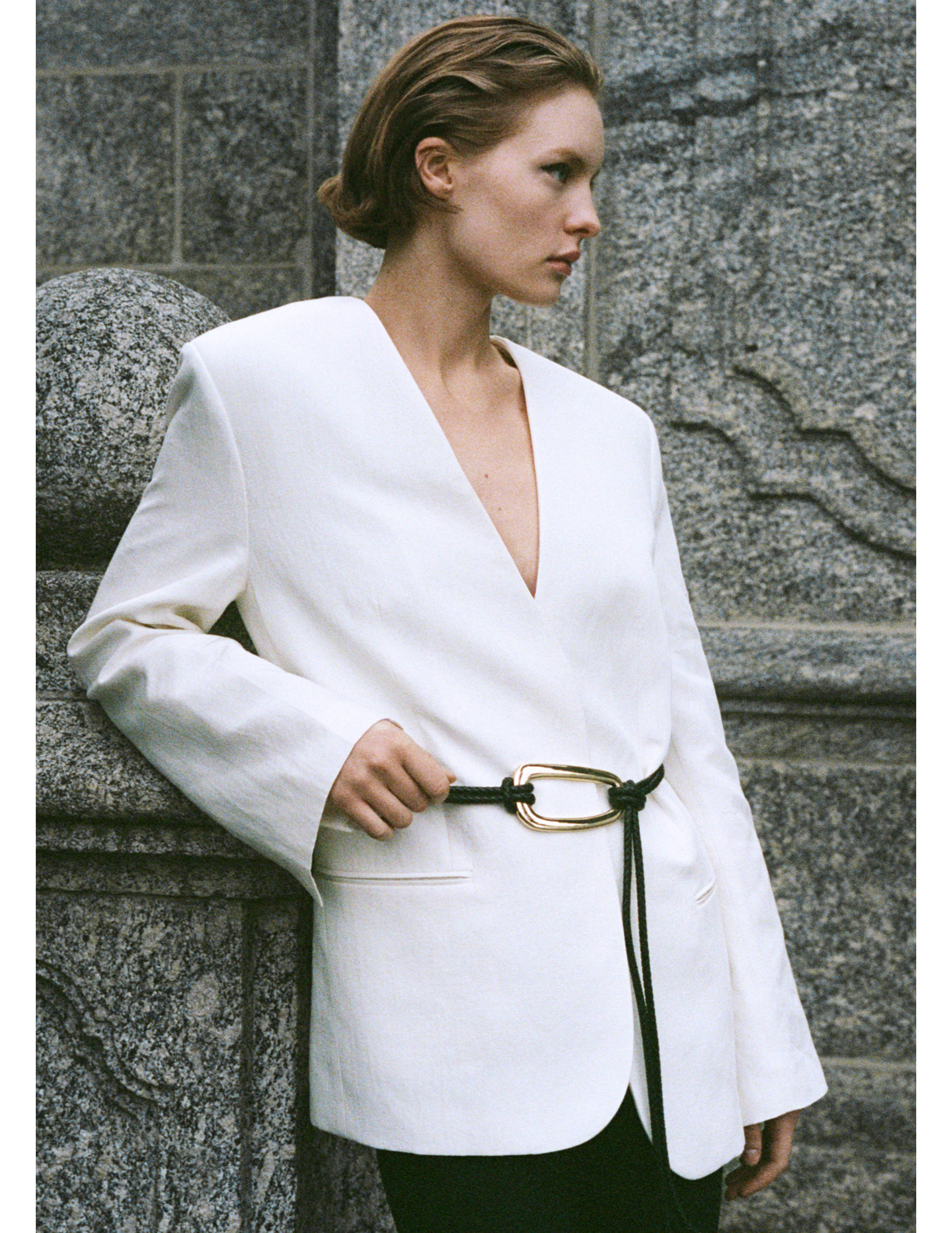 Lyocell and linen-blend jacket - Details of the article 6