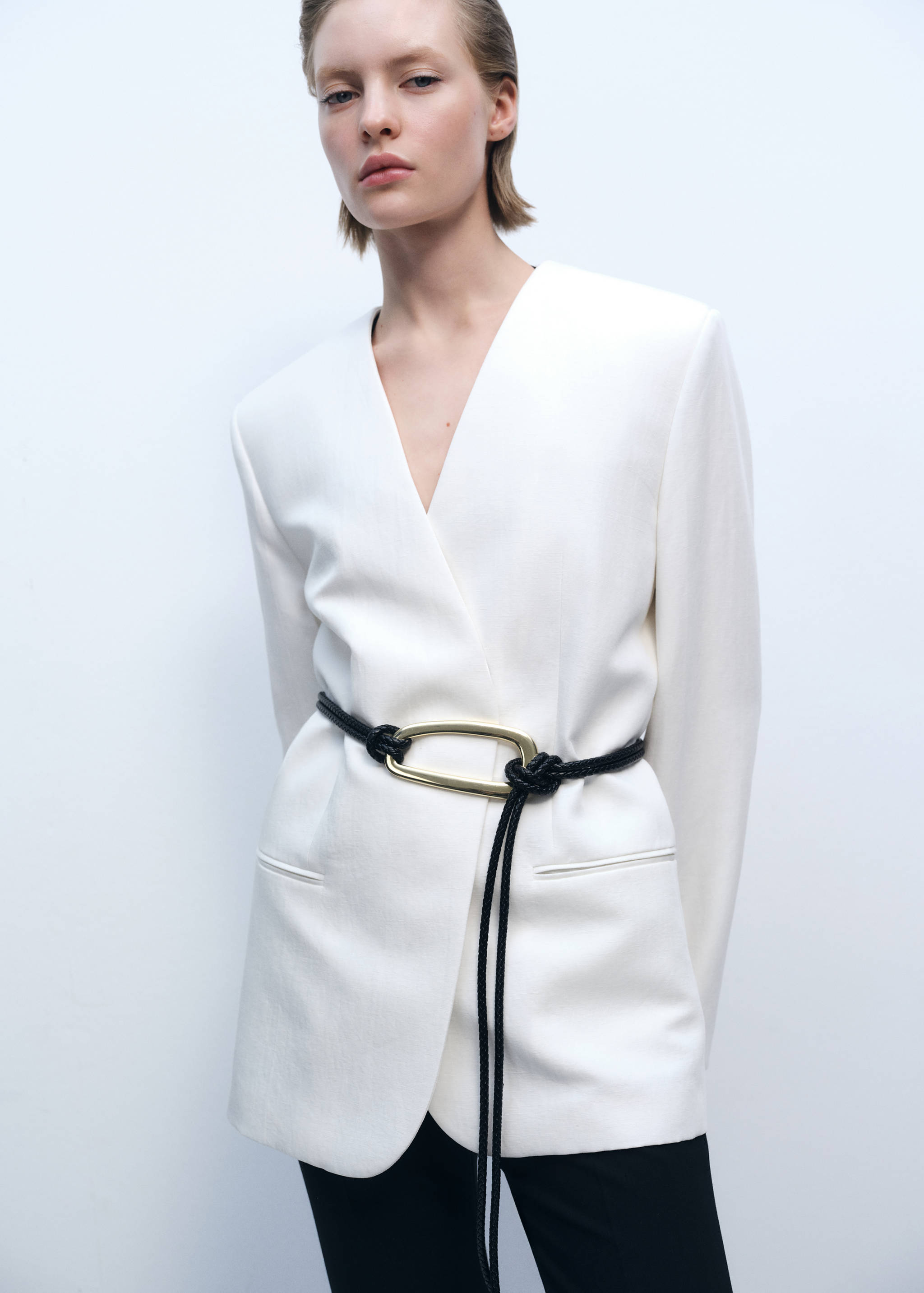 Lyocell and linen-blend jacket - Details of the article 2