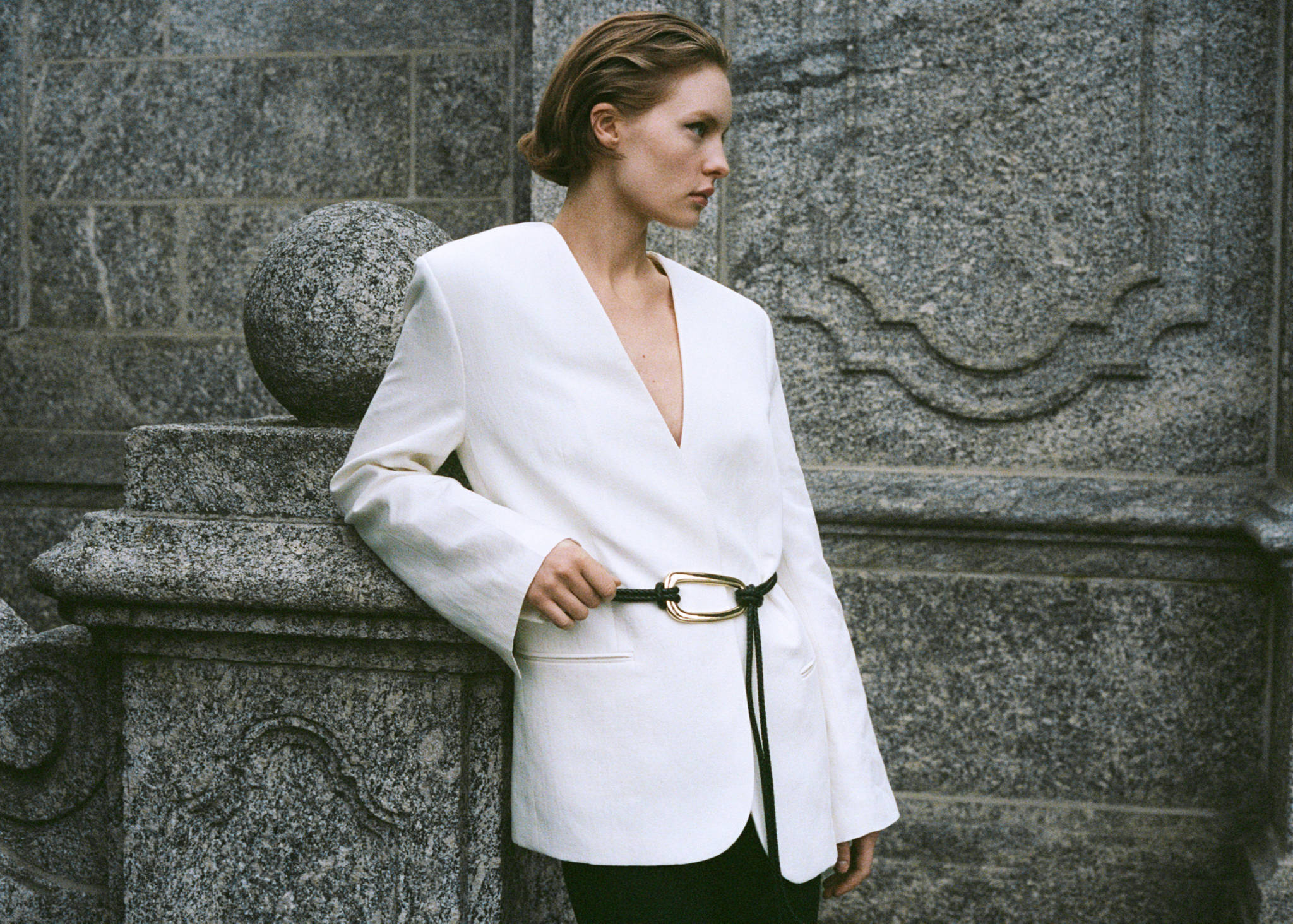 Lyocell and linen-blend jacket - Panoramic plane