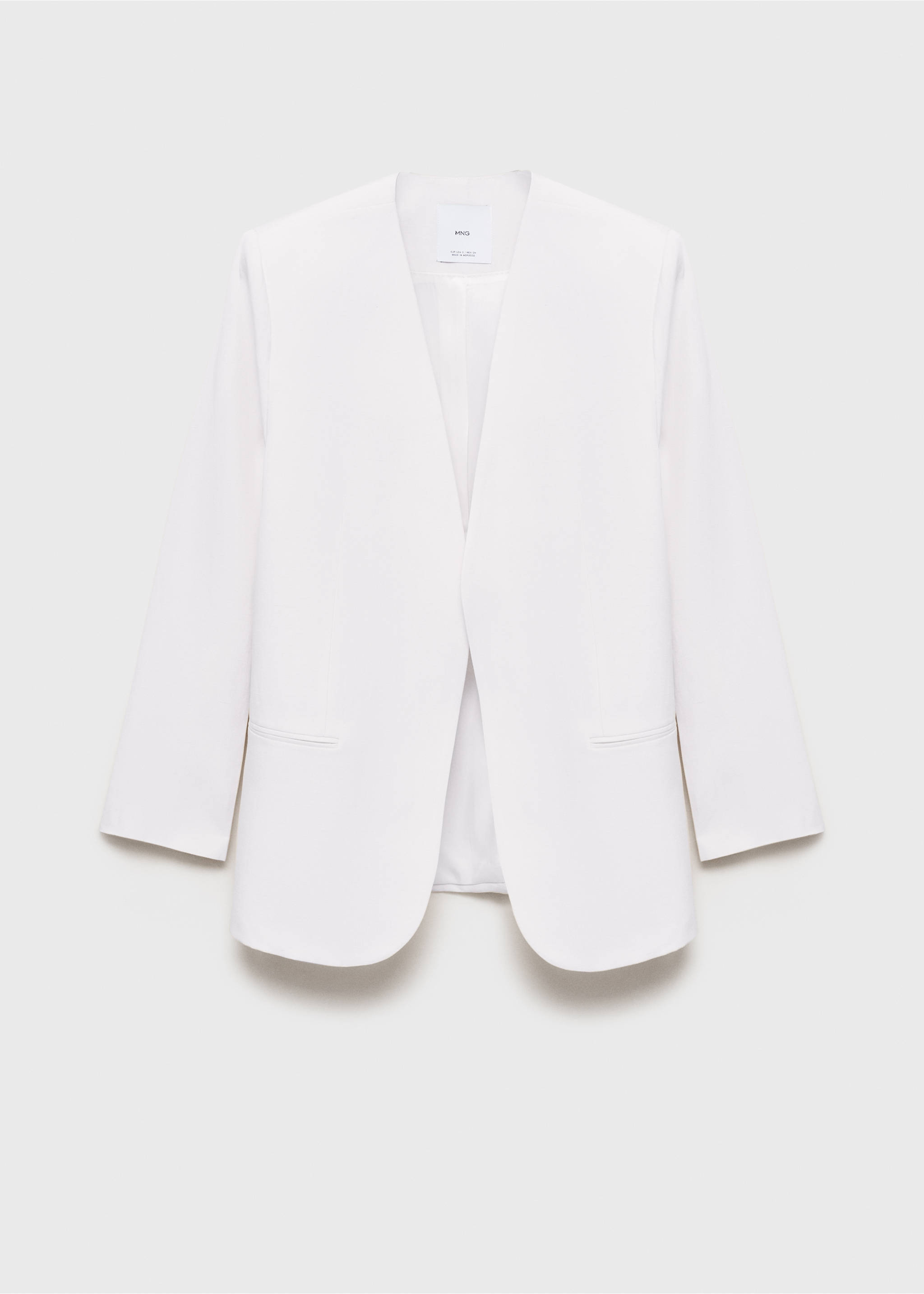 Lyocell and linen-blend jacket - Article without model, Ecru. Ref: 87026375-00.