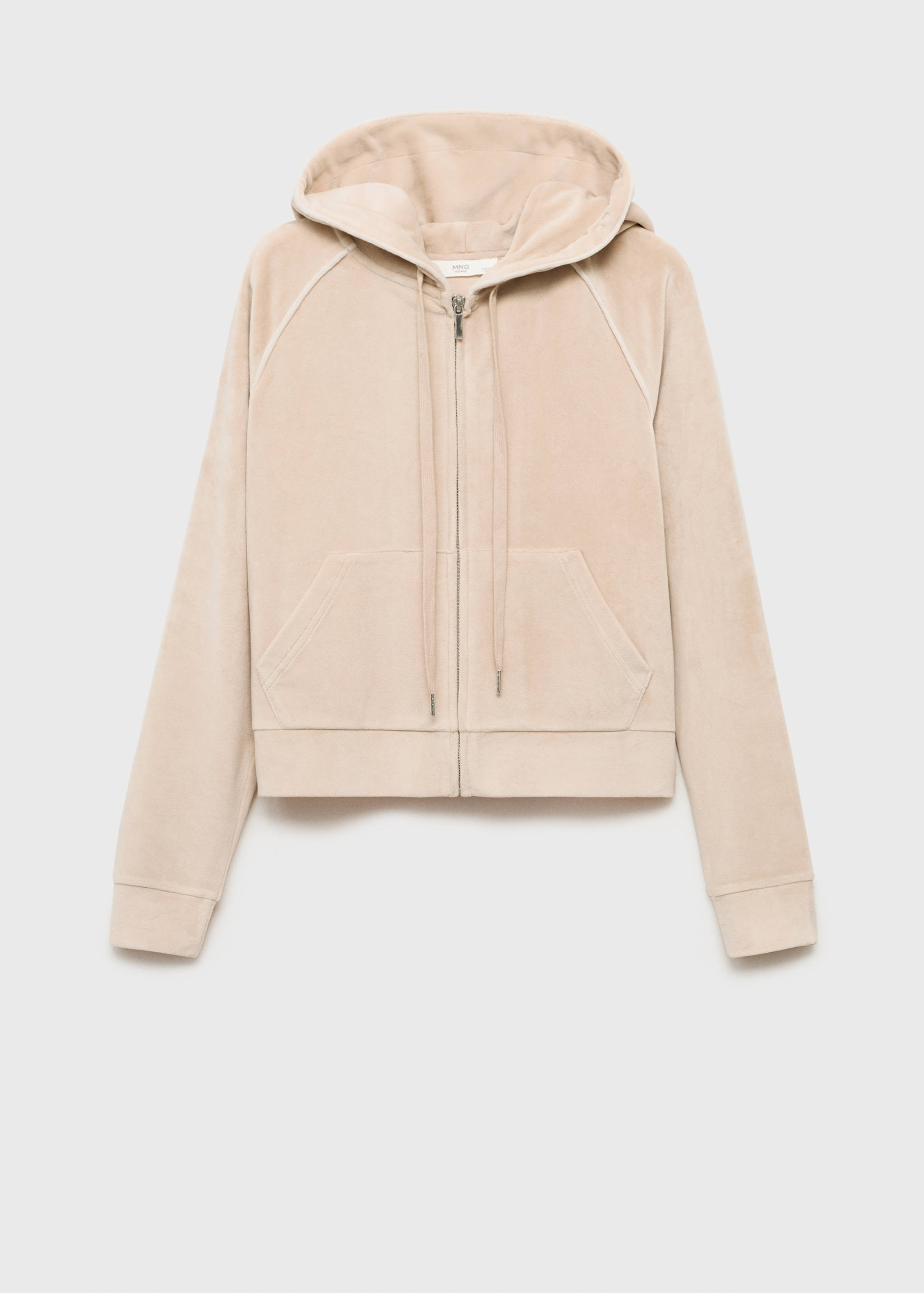 Velour sweatshirt med mjuk känsla - Artikel utan modell