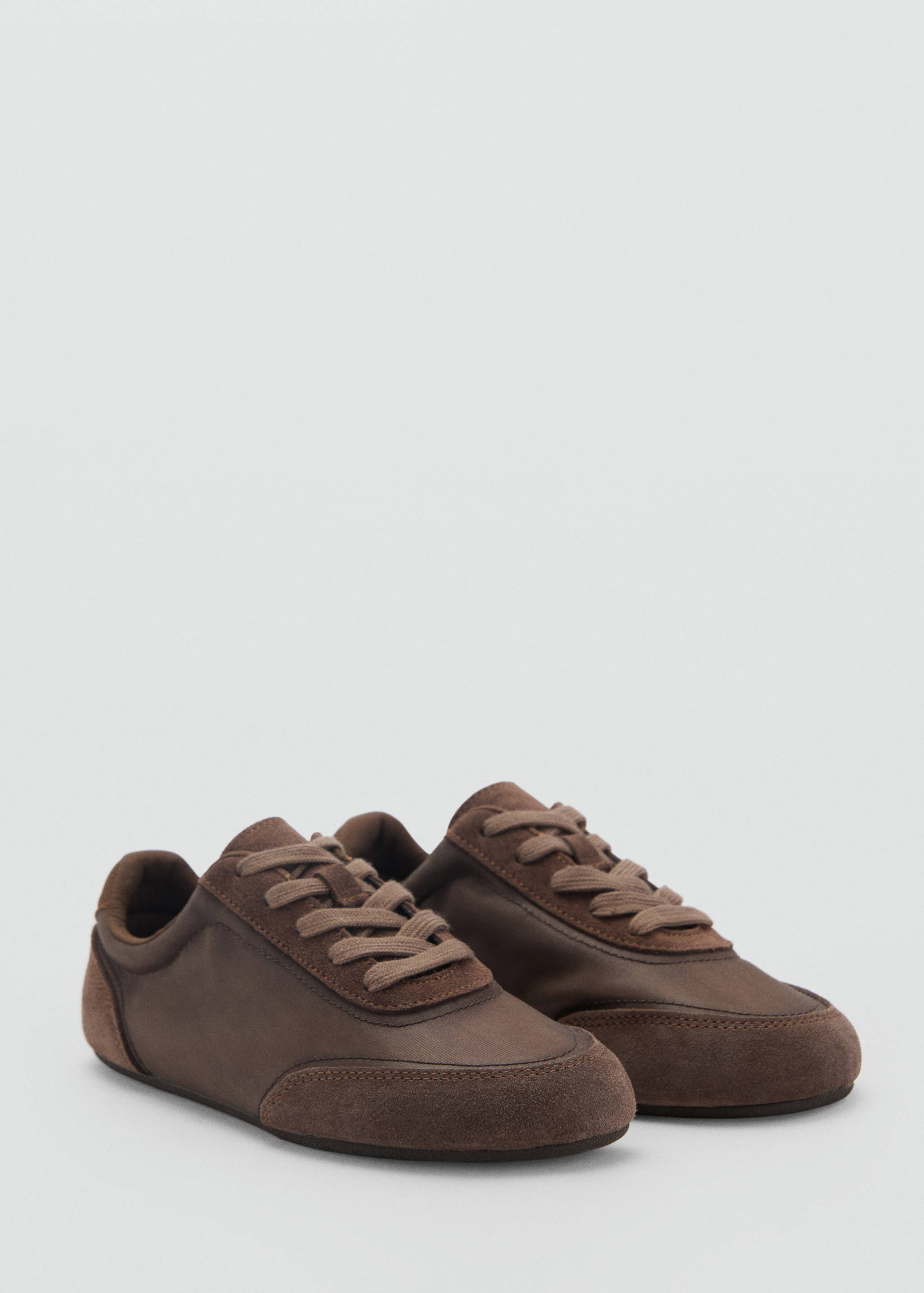 Lace-up suede sneakers - Medium plane