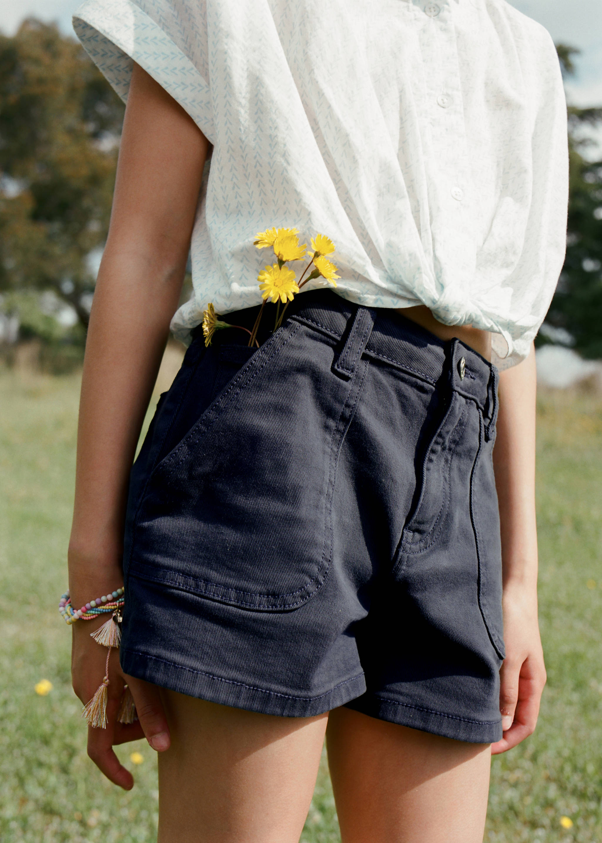 Прямі джинсові шорти - Детальніше про товар 5