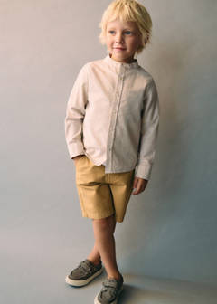 Cotton Bermuda shorts — Mustard 1