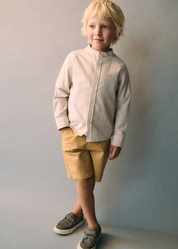 Cotton Bermuda shorts — Mustard