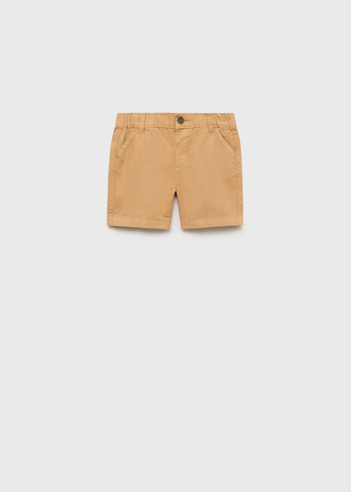 Cotton Bermuda shorts — Mustard