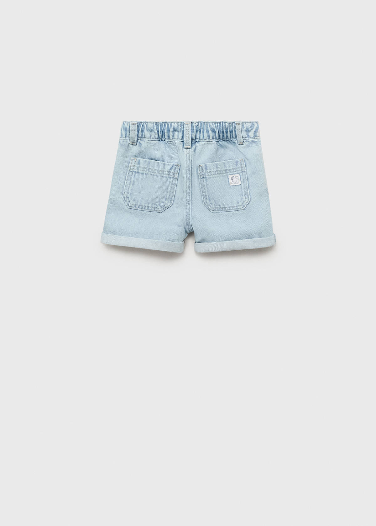 Drawstring denim Bermuda shorts — Medium Blue