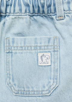 Drawstring denim Bermuda shorts — Medium Blue 5