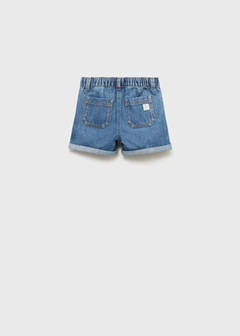 Drawstring denim Bermuda shorts — Dark Blue 7