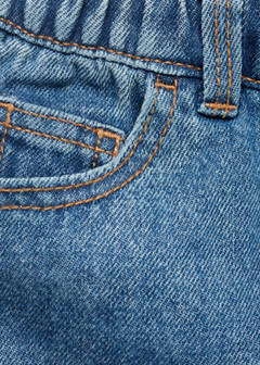 Drawstring denim Bermuda shorts — Dark Blue 6
