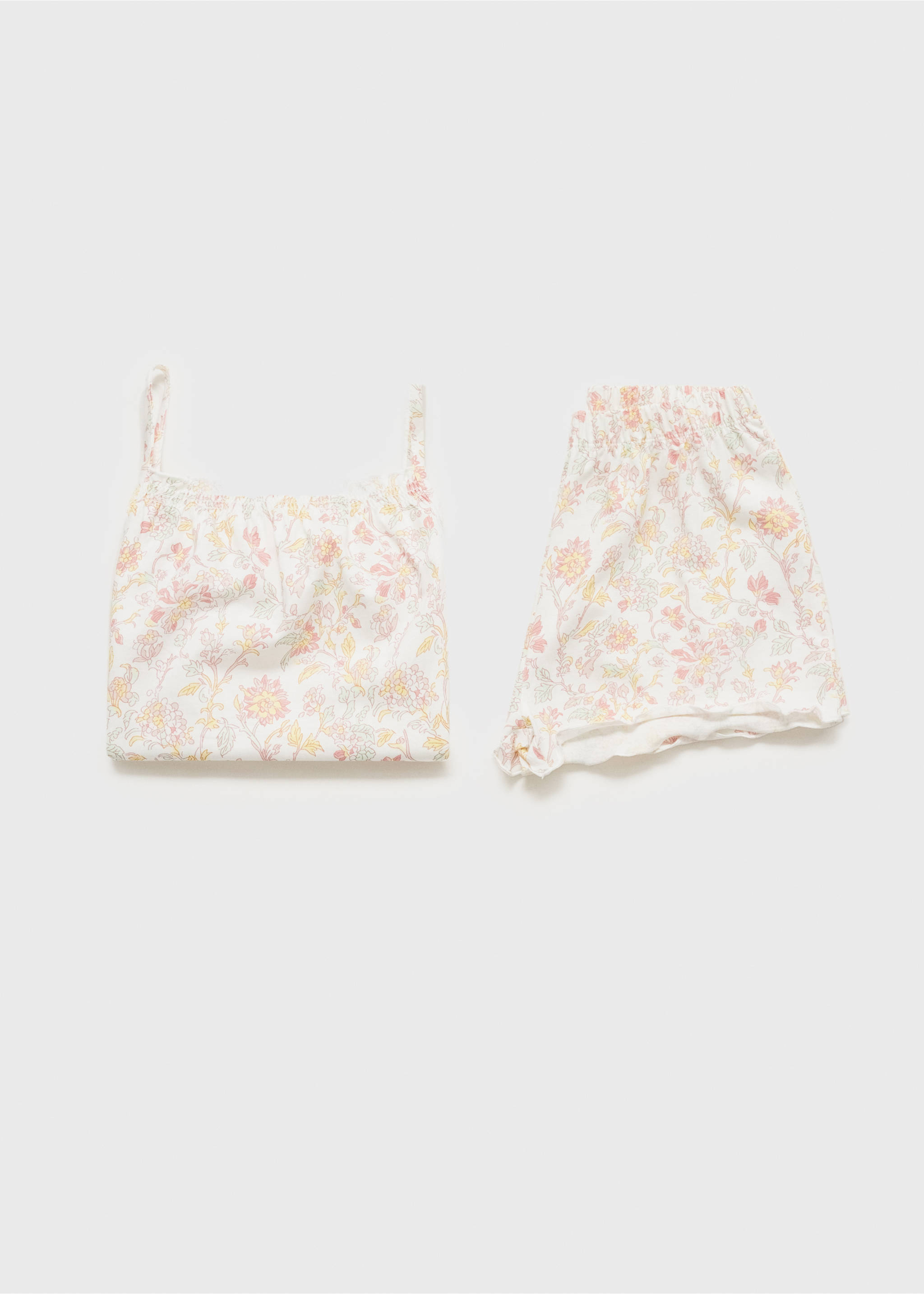 Floral-print pajamas - Details of the article 0, Pink. Ref: 87026718-00.