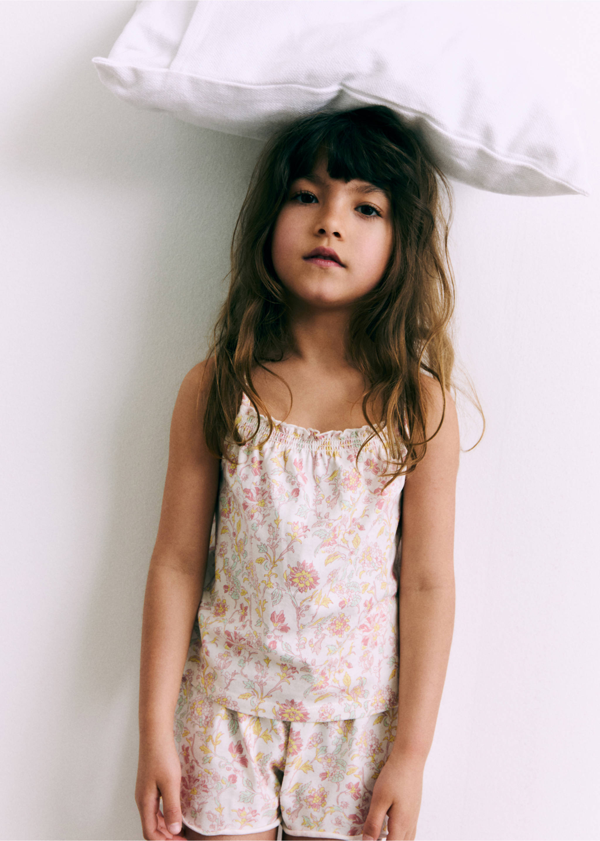 Floral-print pajamas - Details of the article 5, Pink. Ref: 87026718-00.