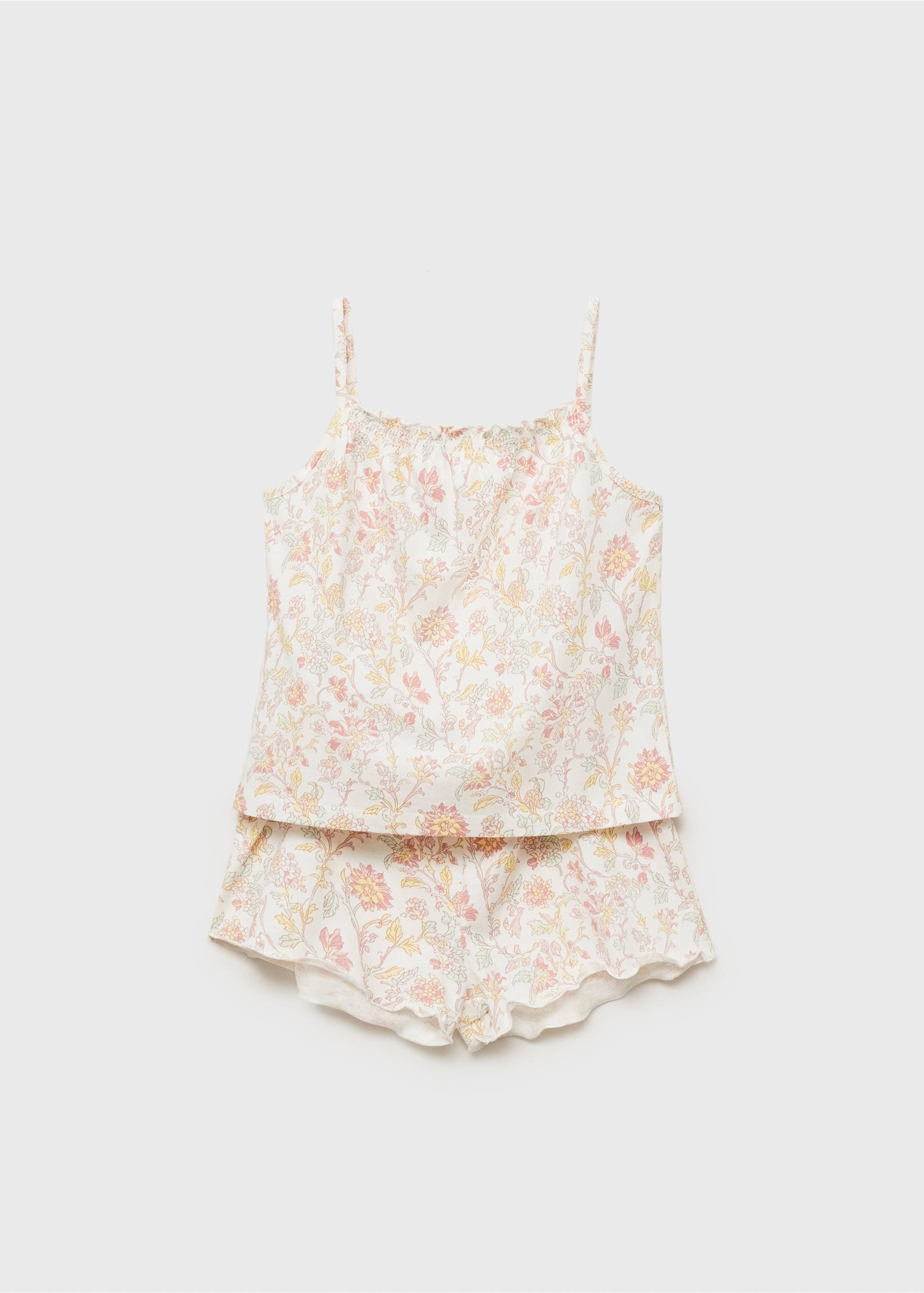 Floral-print pajamas - Article without model, Pink. Ref: 87026718-00.