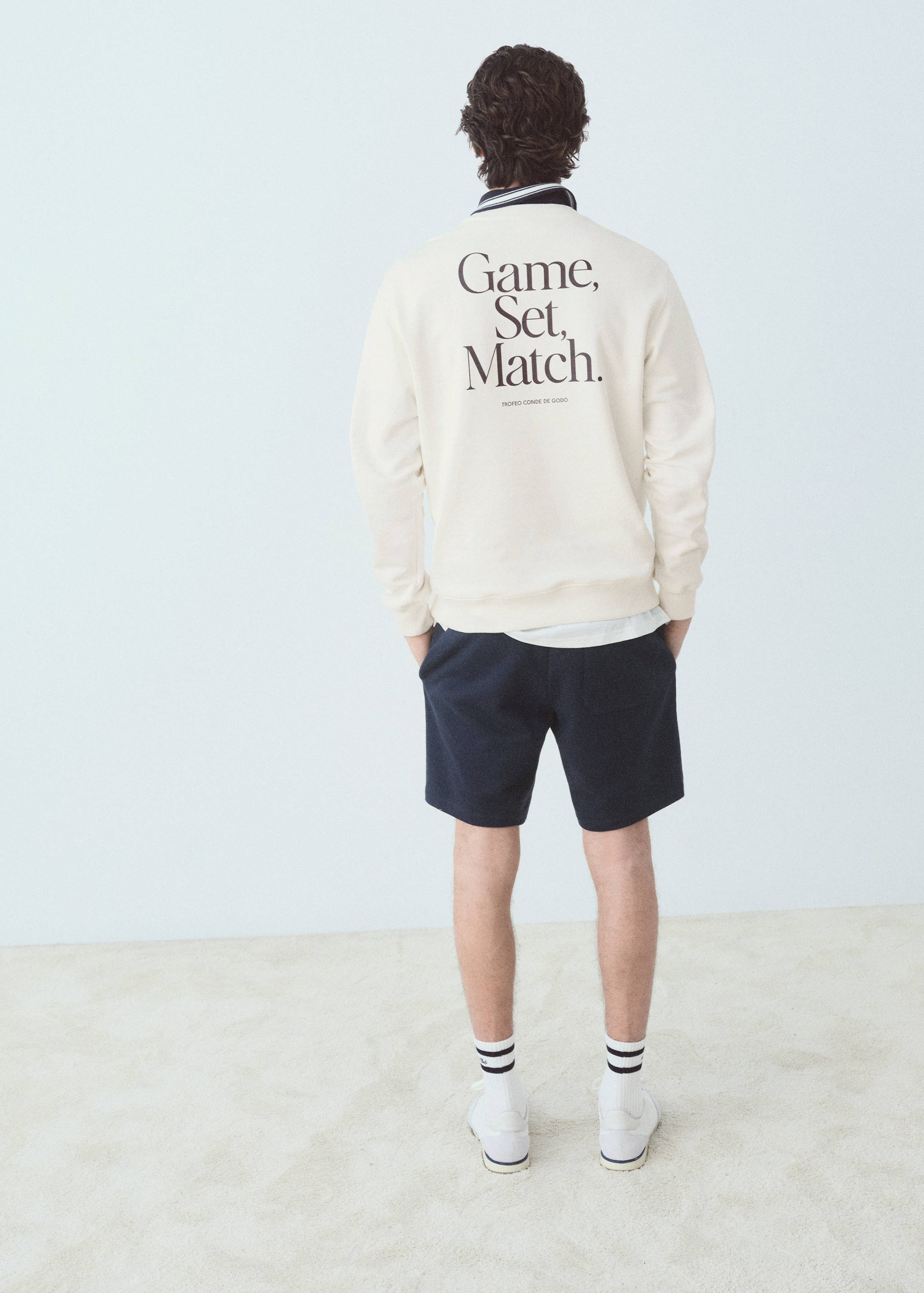 Sudadera algodón estampado texto - Reverso del artículo