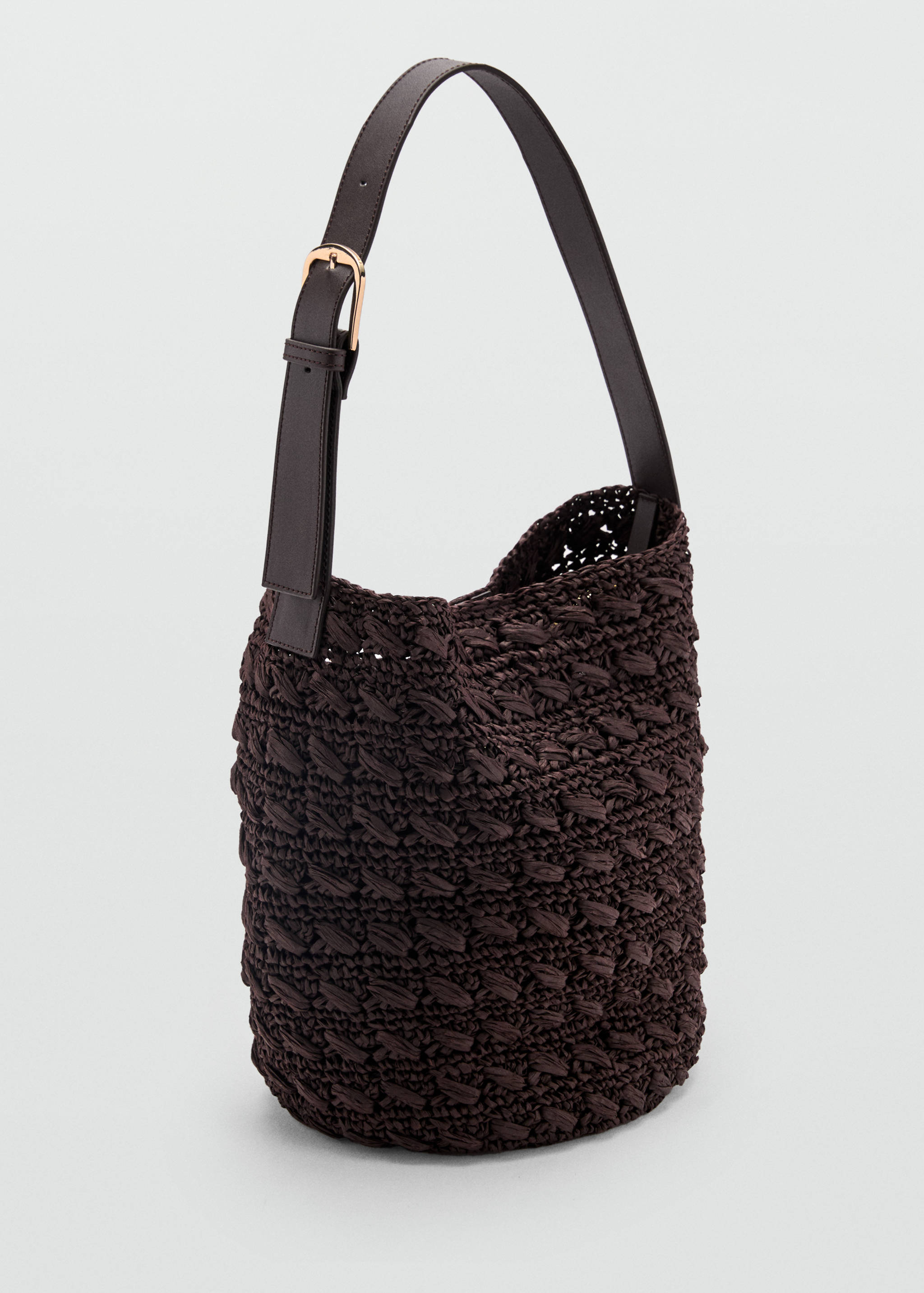 Schultertasche aus Naturfaser - Mittlere Ansicht