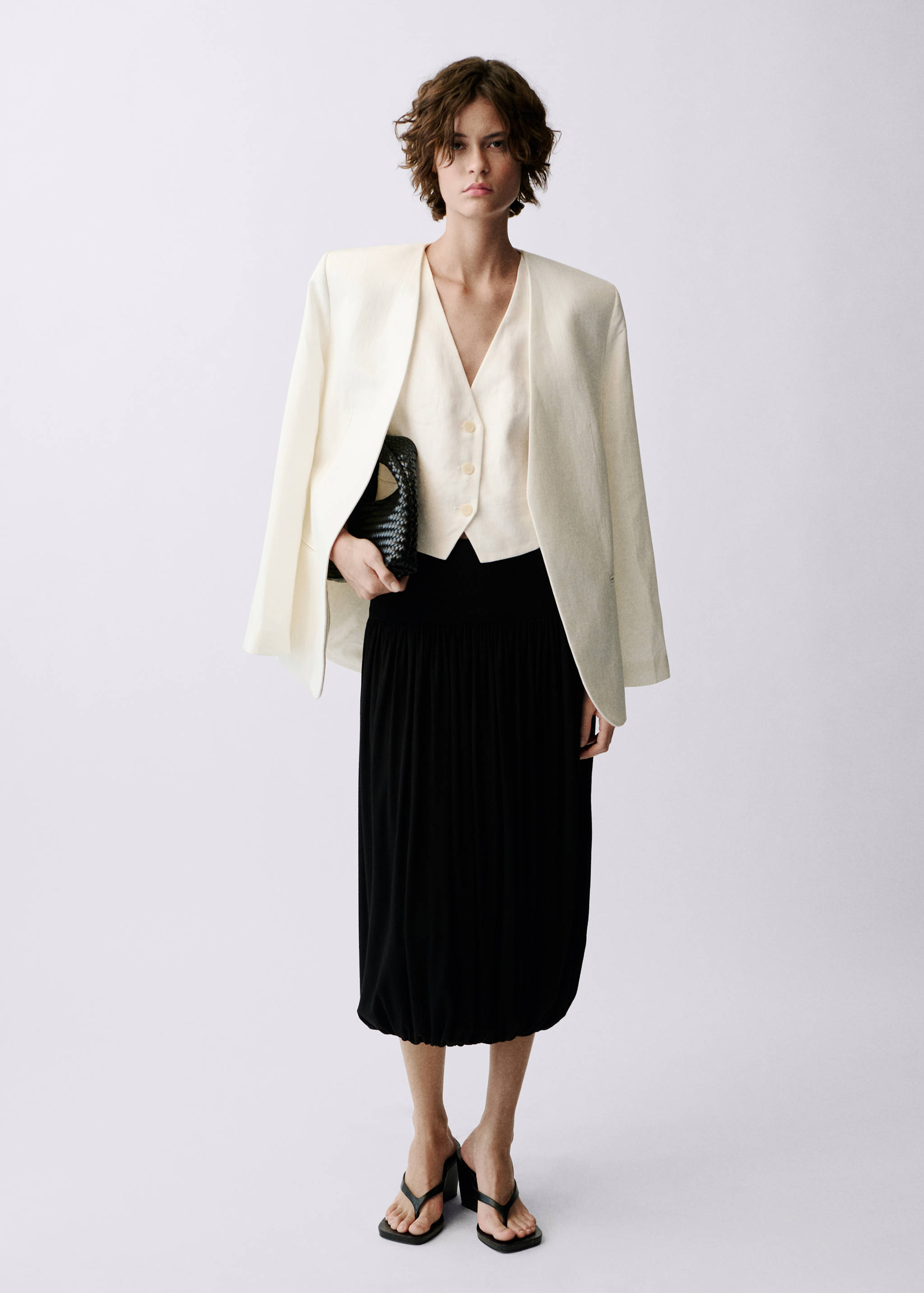 Colete de fato de linho - Plano geral