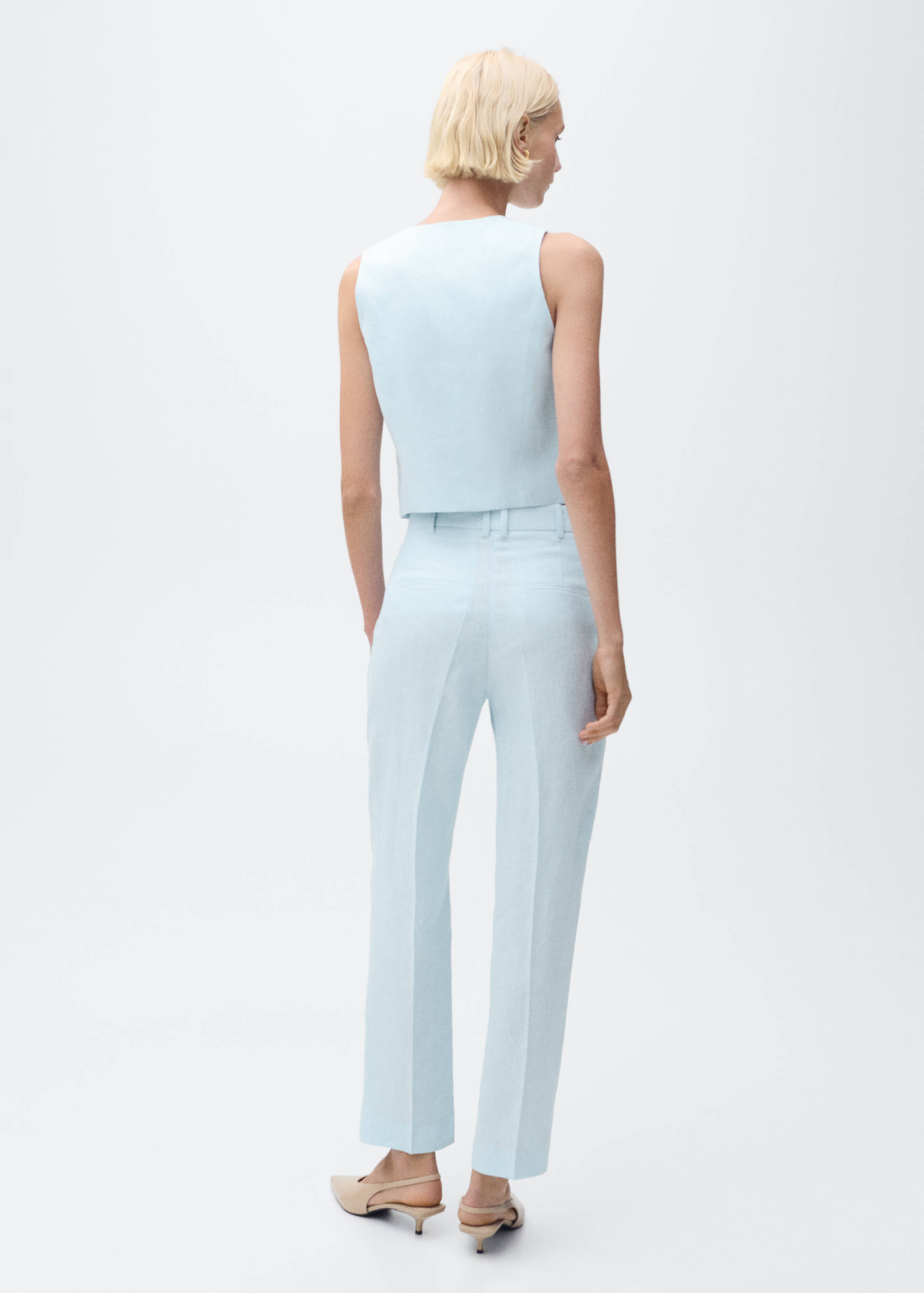 Leinen-Anzugweste - Rückseite des Artikels