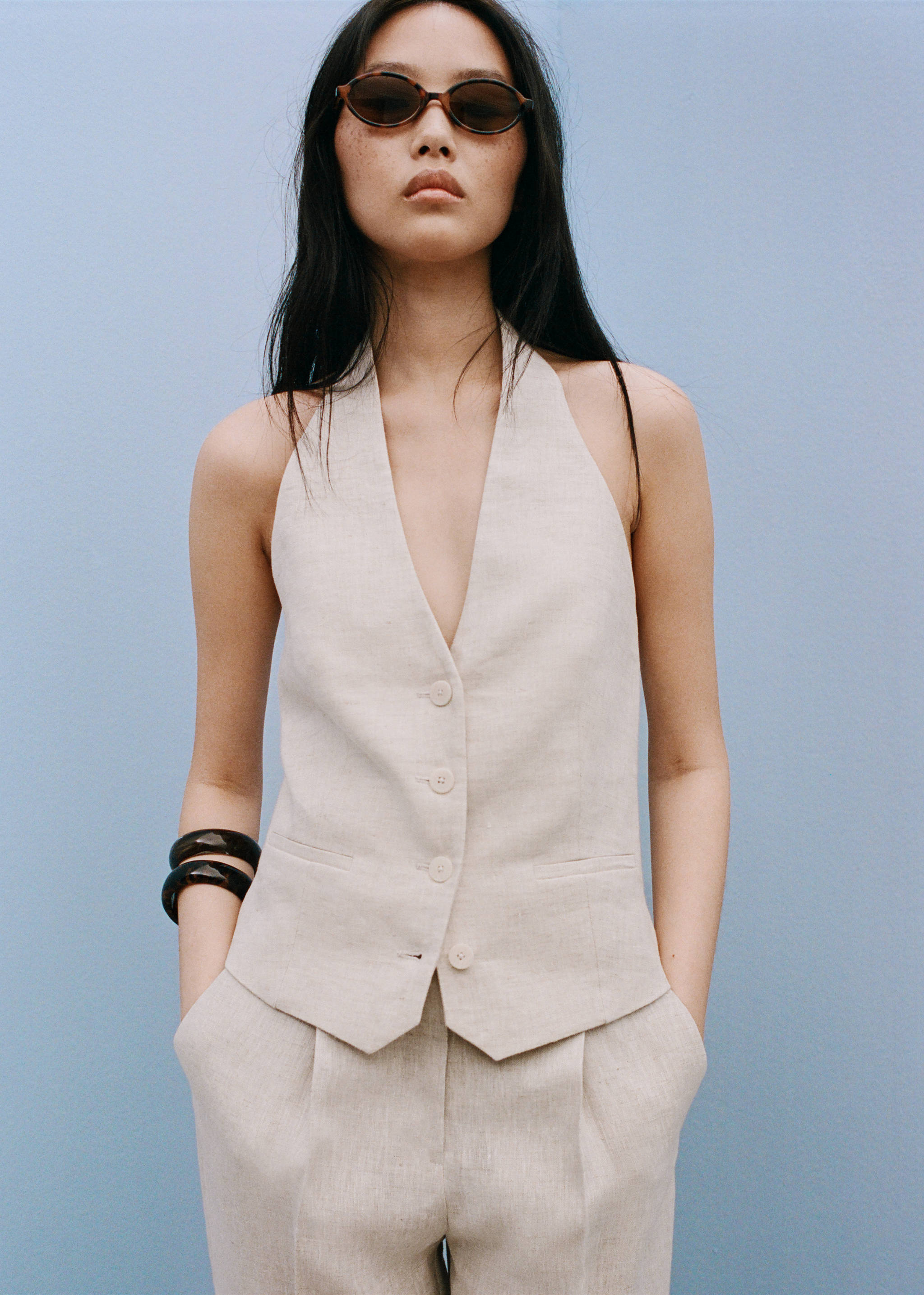 Vestă de costum din in - Detaliu al articolului 6