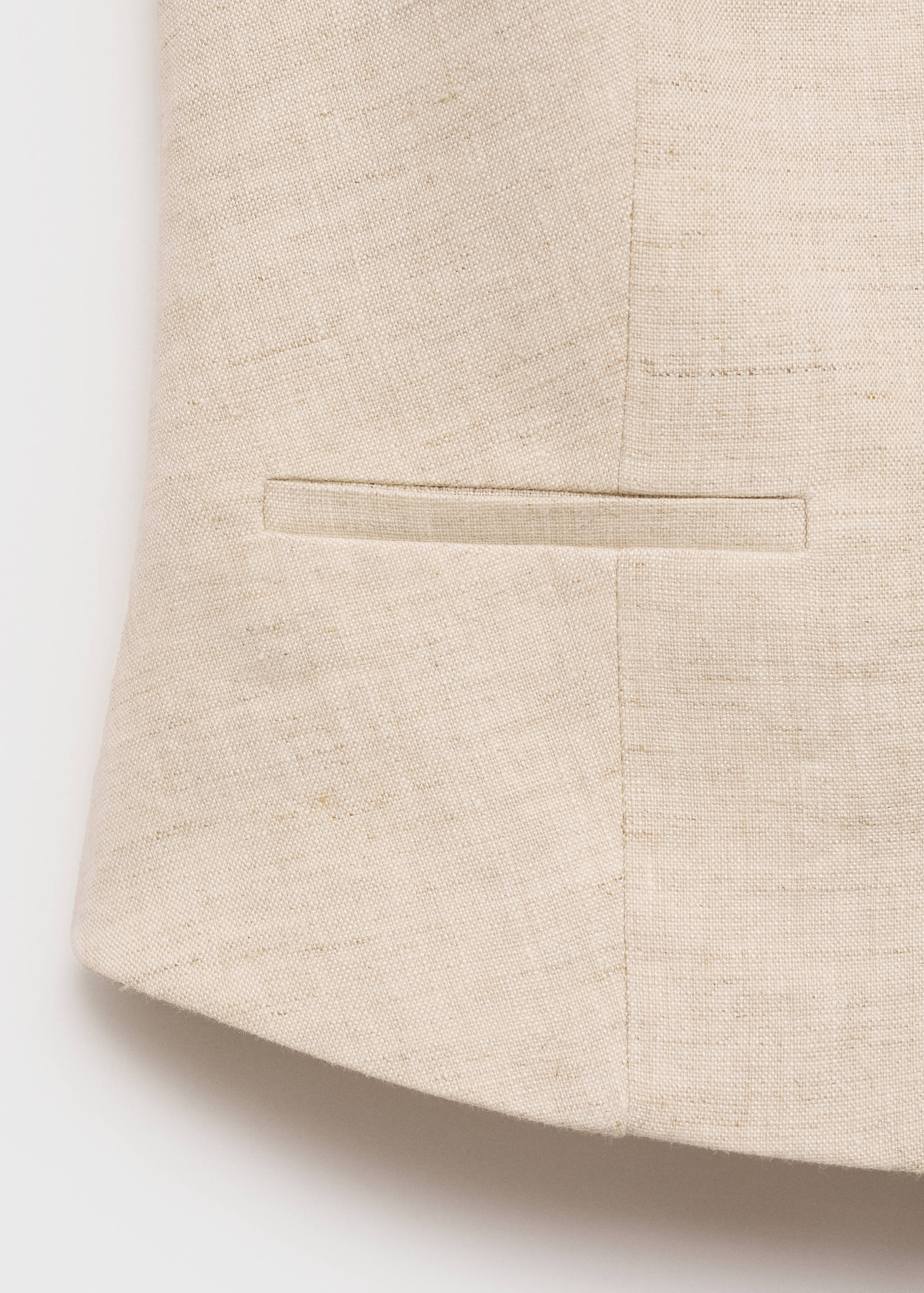 Vestă de costum din in - Detaliu al articolului 0