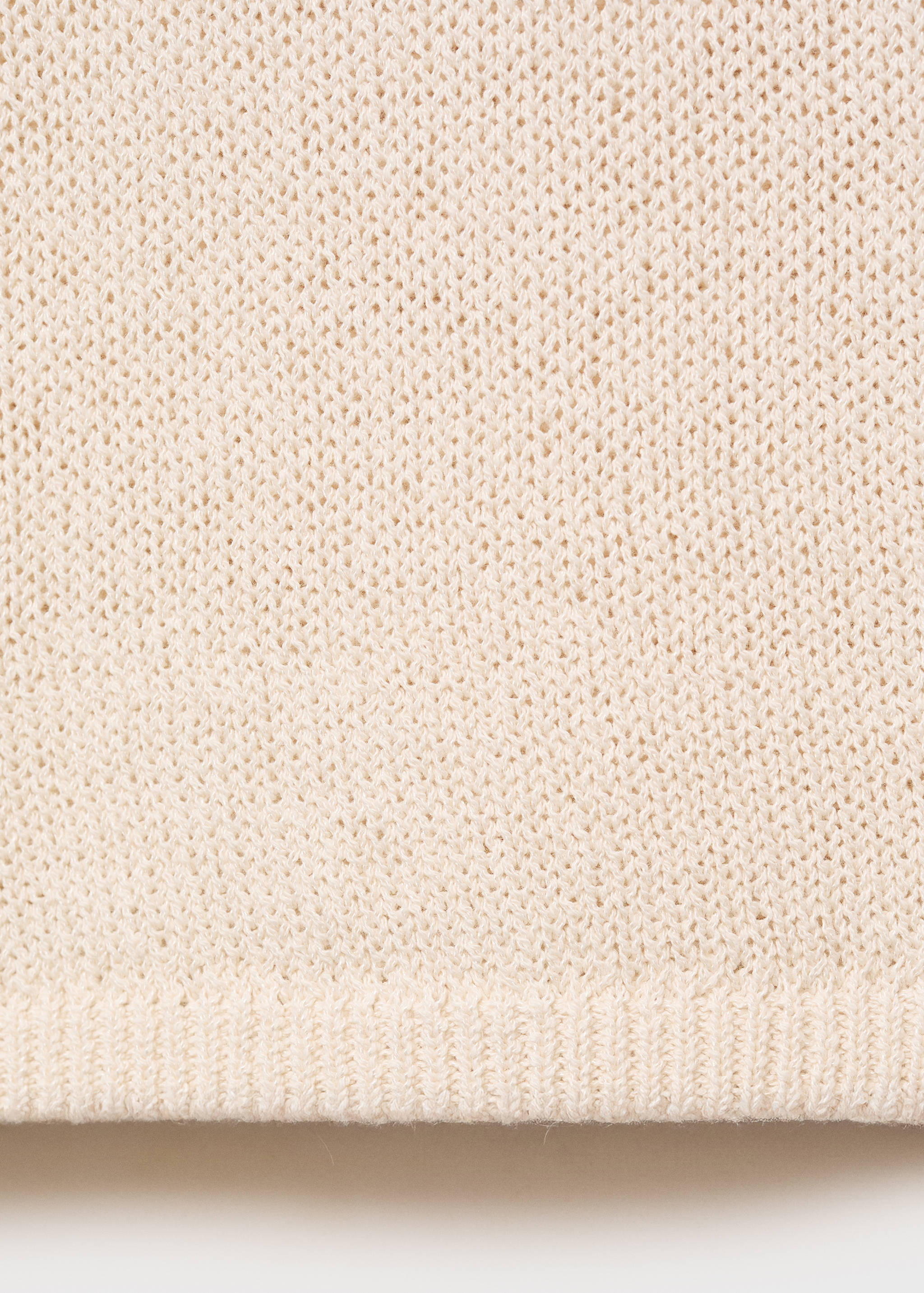 Sweter z dzianiny bawełnianej z krótkim rękawem - Szczegóły artykułu 0