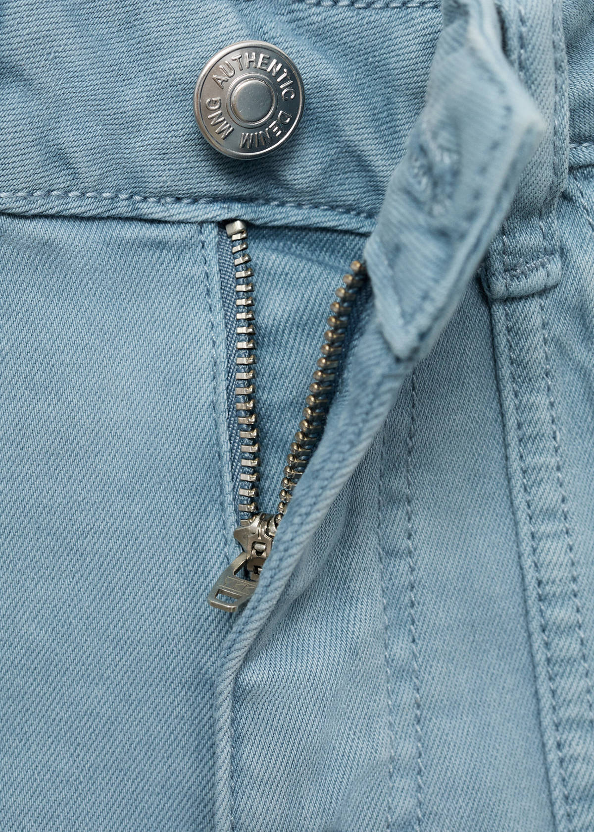 Straight-fit denim shorts — Blue