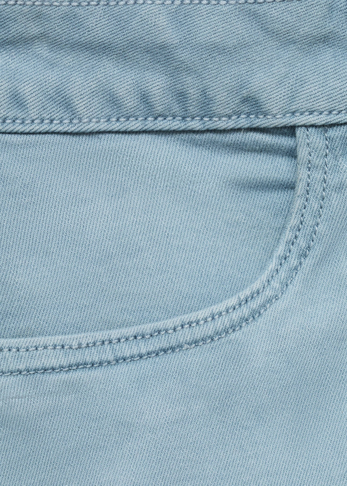 Straight-fit denim shorts — Blue