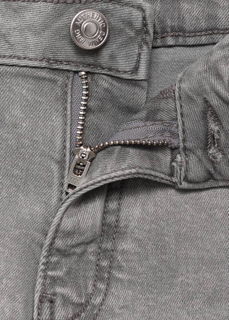 Studded low-waist shorts — Denim Grey
