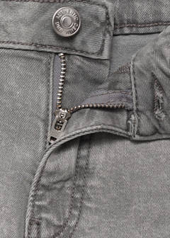 Studded low-waist shorts — Denim Grey 5