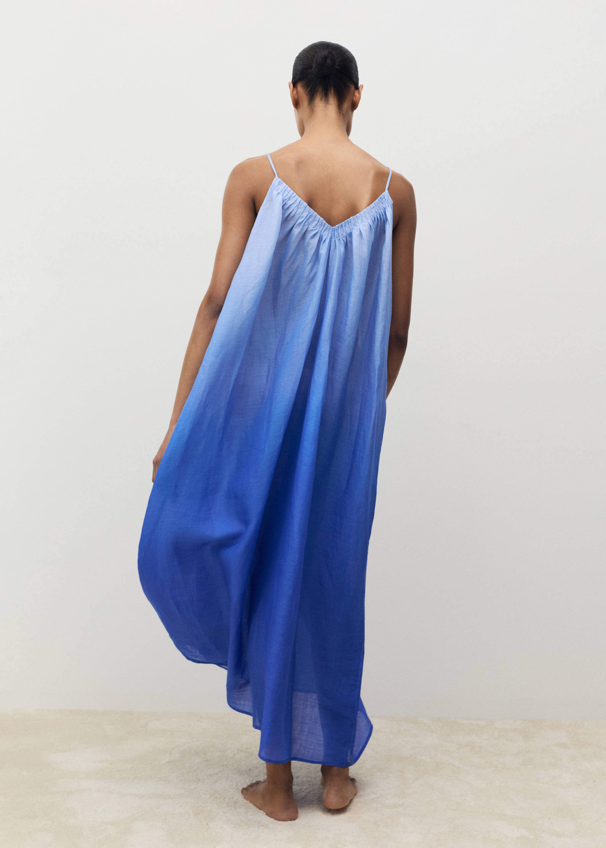 Chemise de nuit en ramie effet dégradé - Verso de l’article