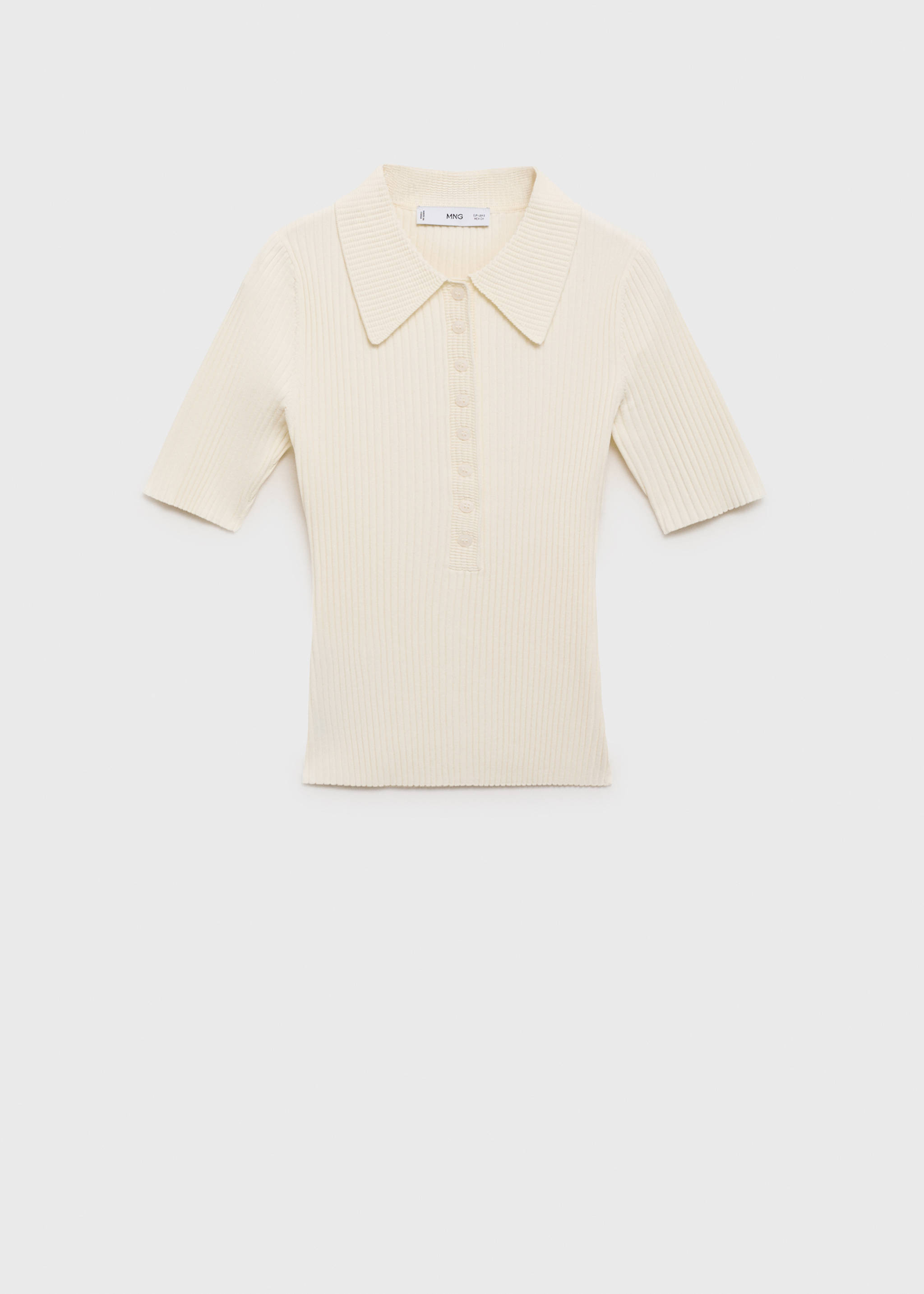 Ribbed polo-neck sweater - Article without model