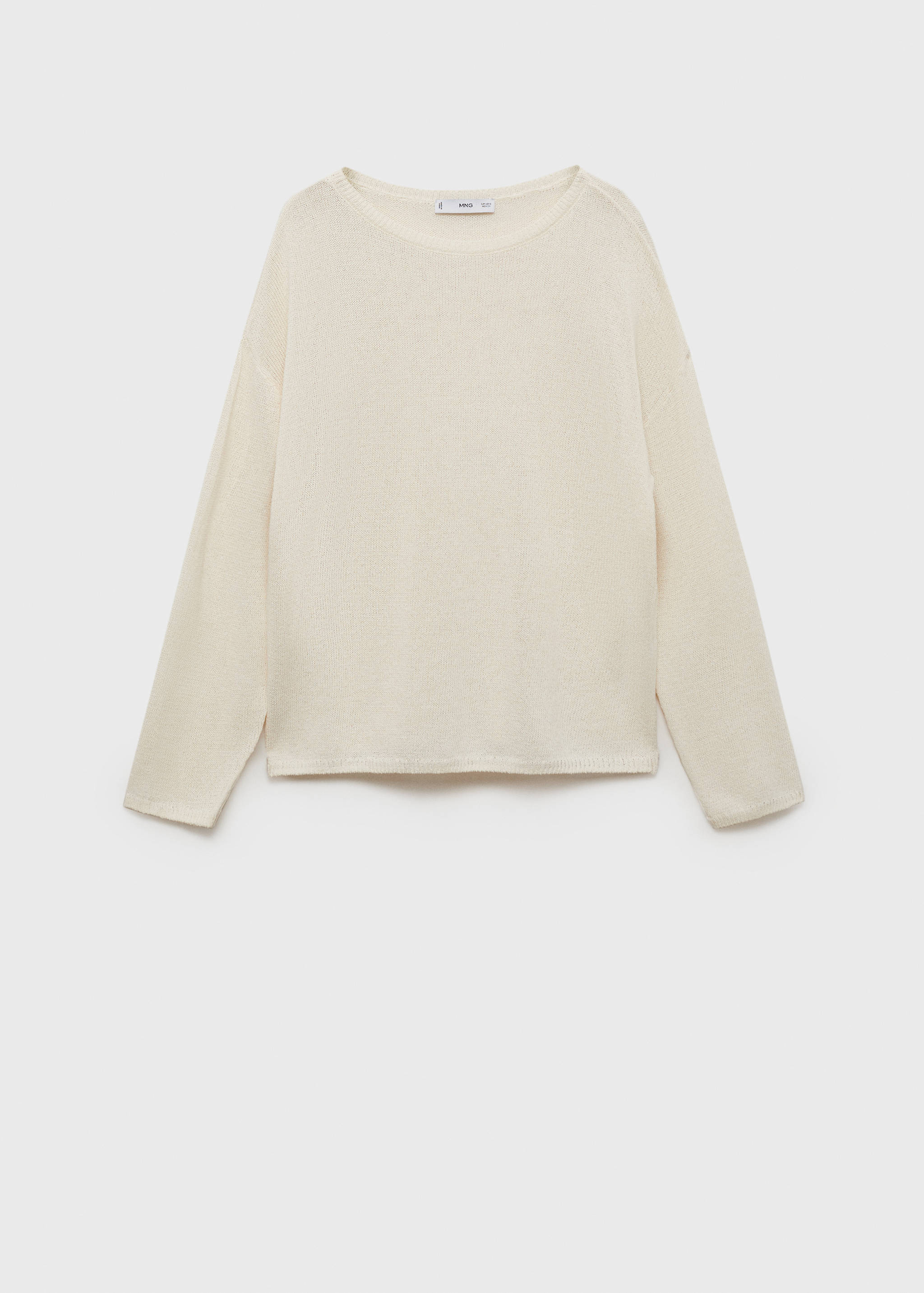 Boat-neck knitted sweater - Article without model