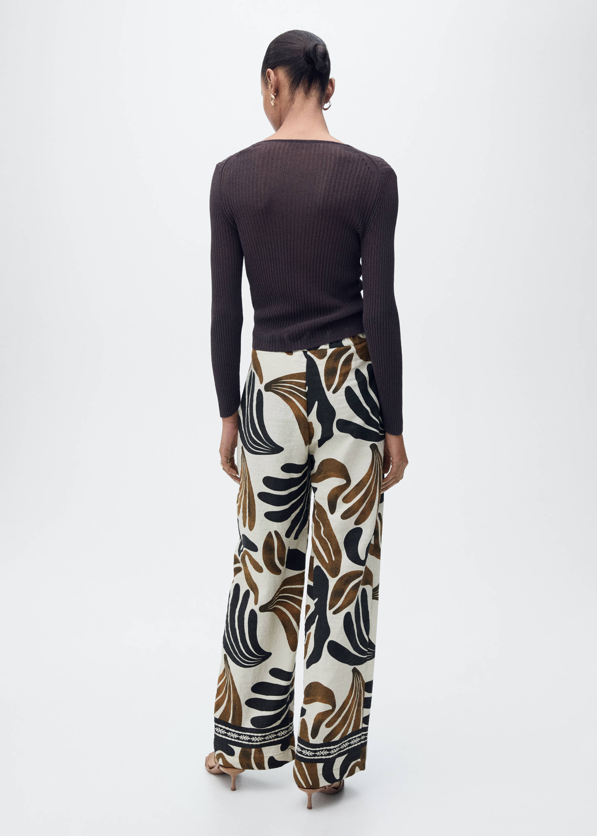 Abstract-print wide leg pants - Reverse of the article