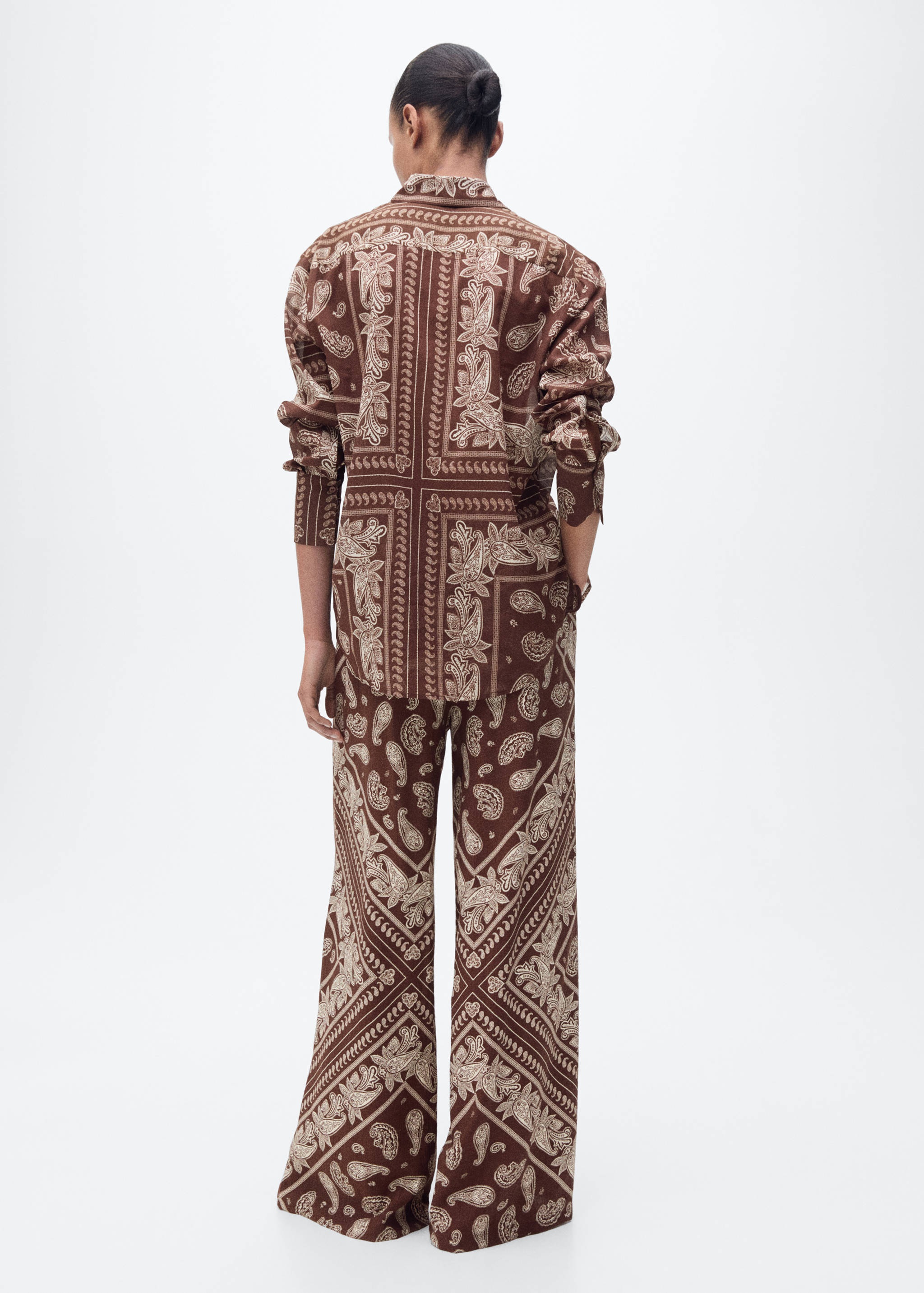 Paisley-print wide leg pants - Reverse of the article