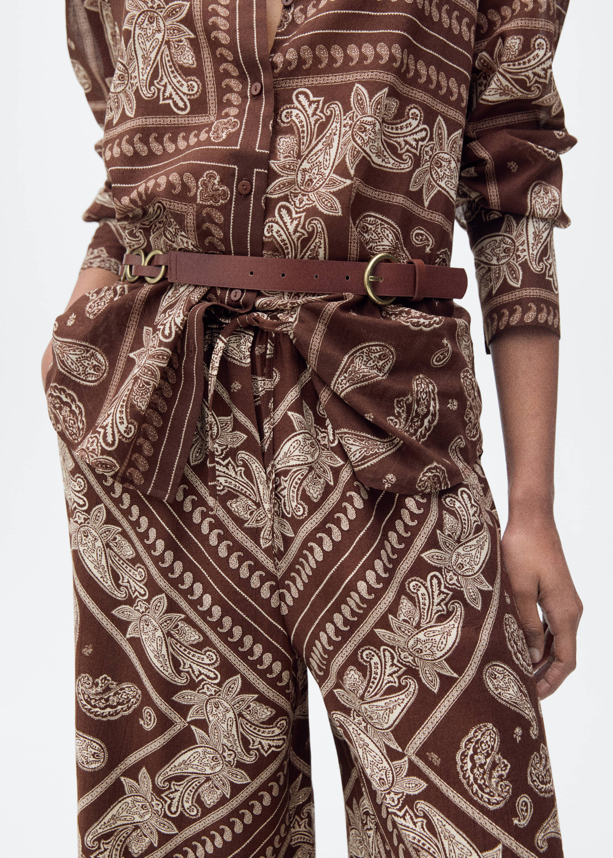 Paisley-print wide leg pants - Details of the article 6