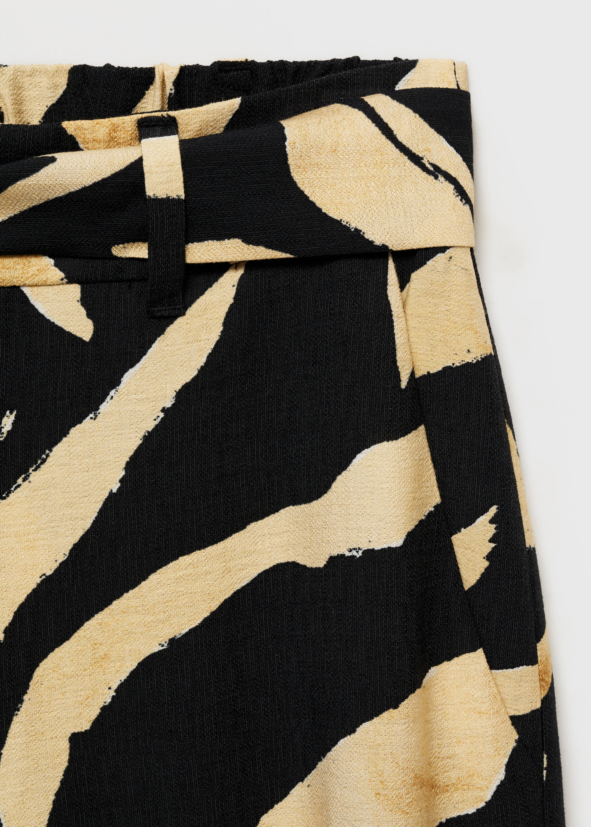 Pantalón recto estampado cinturón - Detalle del artículo 8