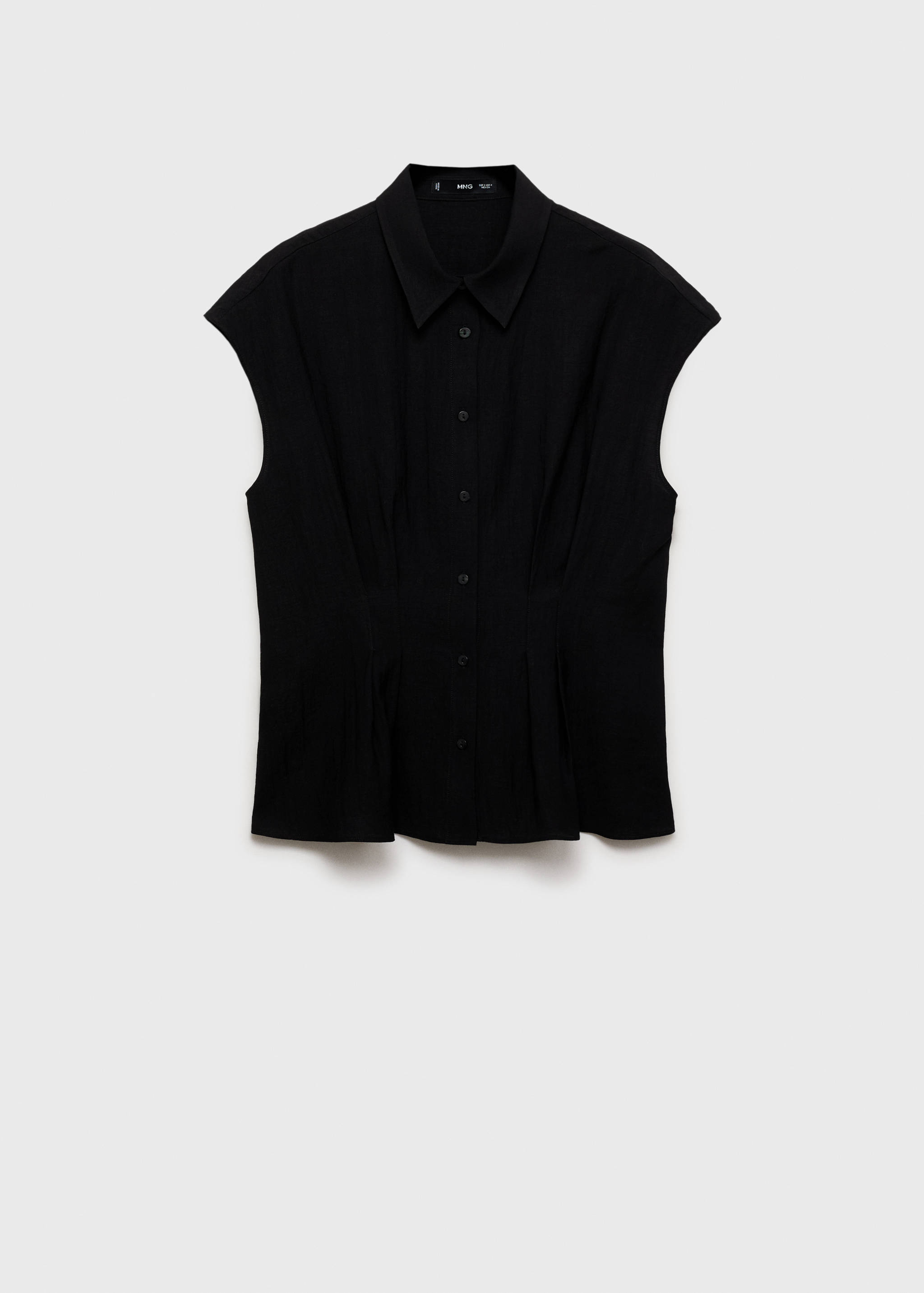 Short-sleeved pleated shirt - Article without model