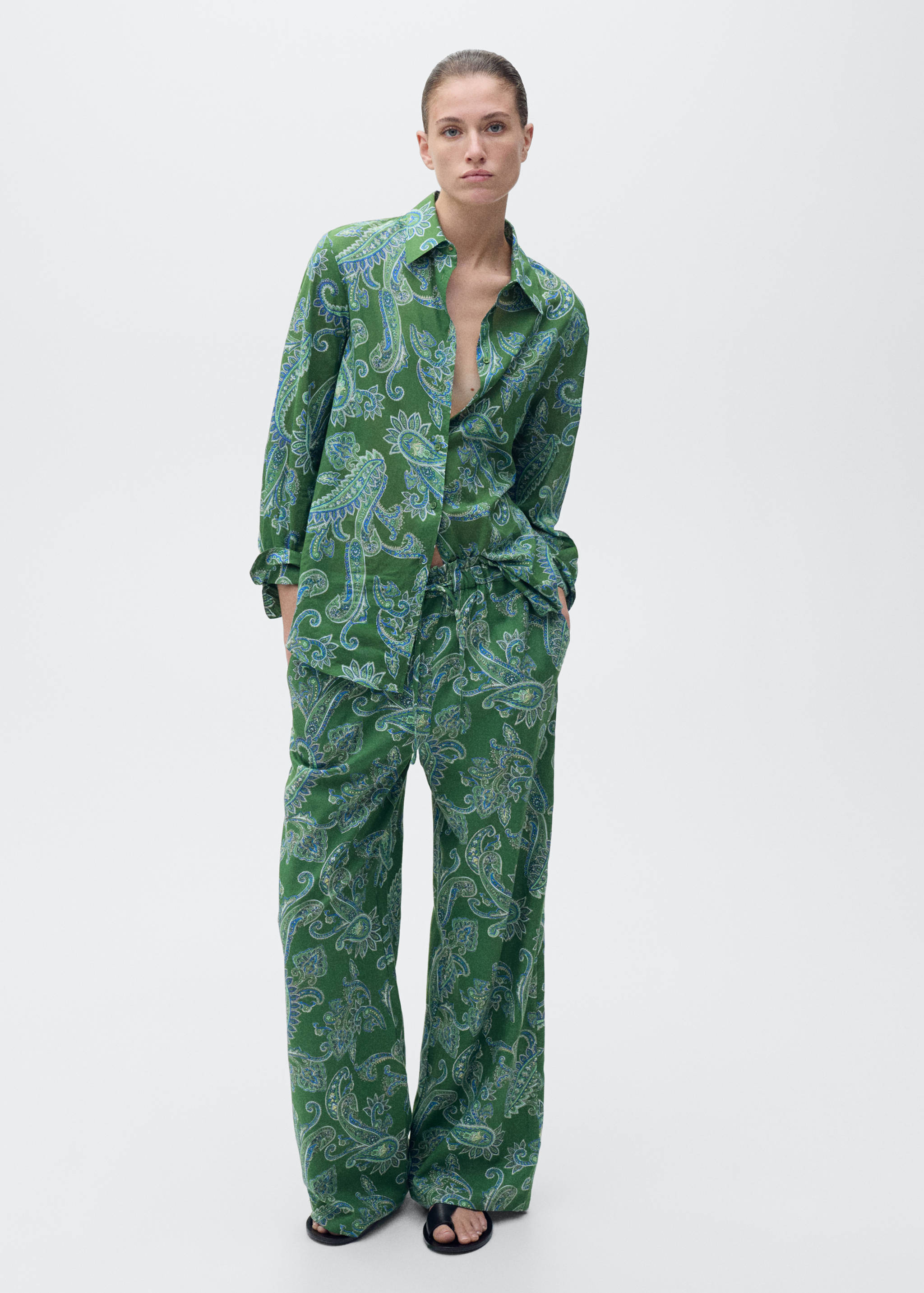 Cotton paisley shirt - General plane