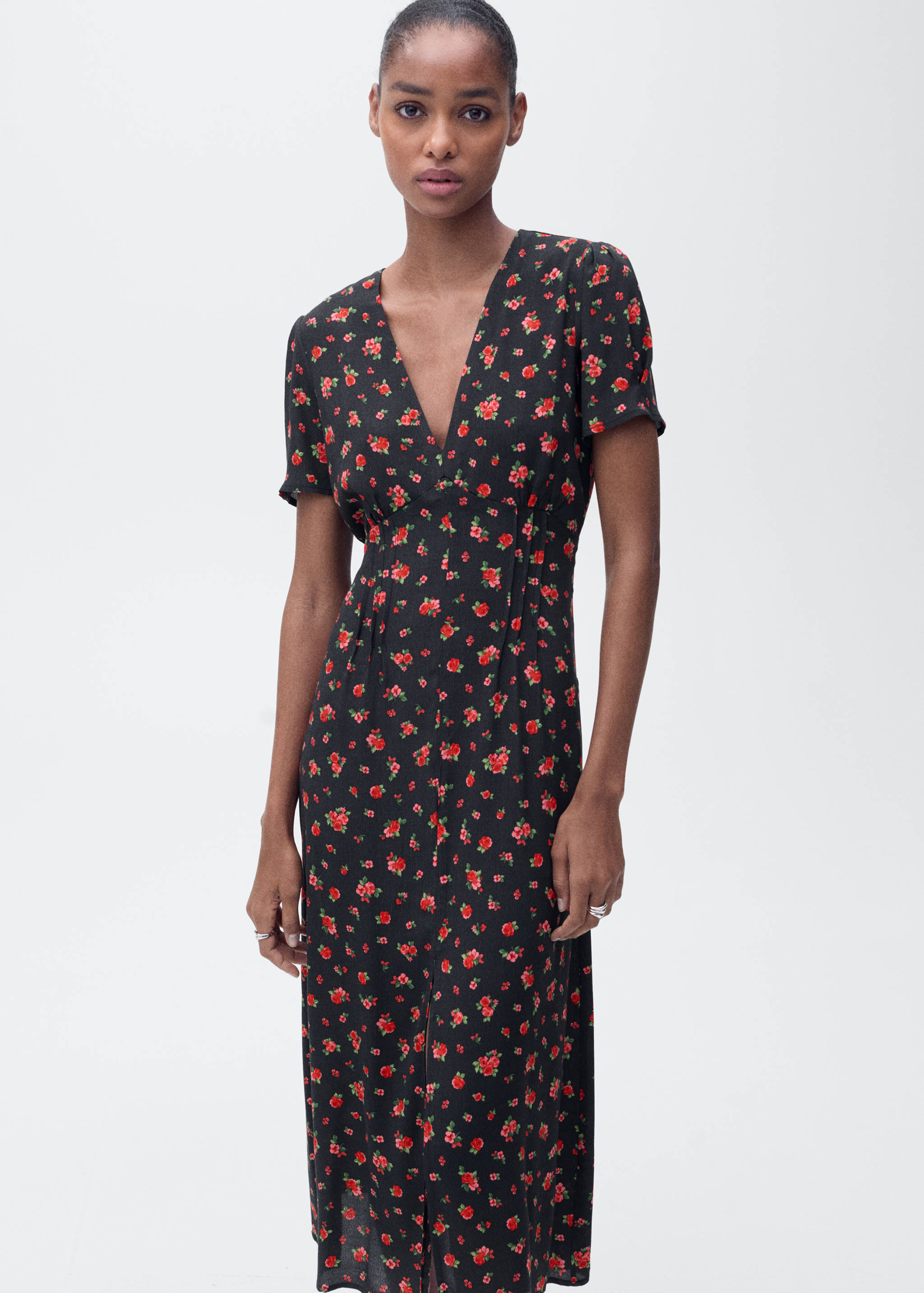 Midi floral dress - Medium plane