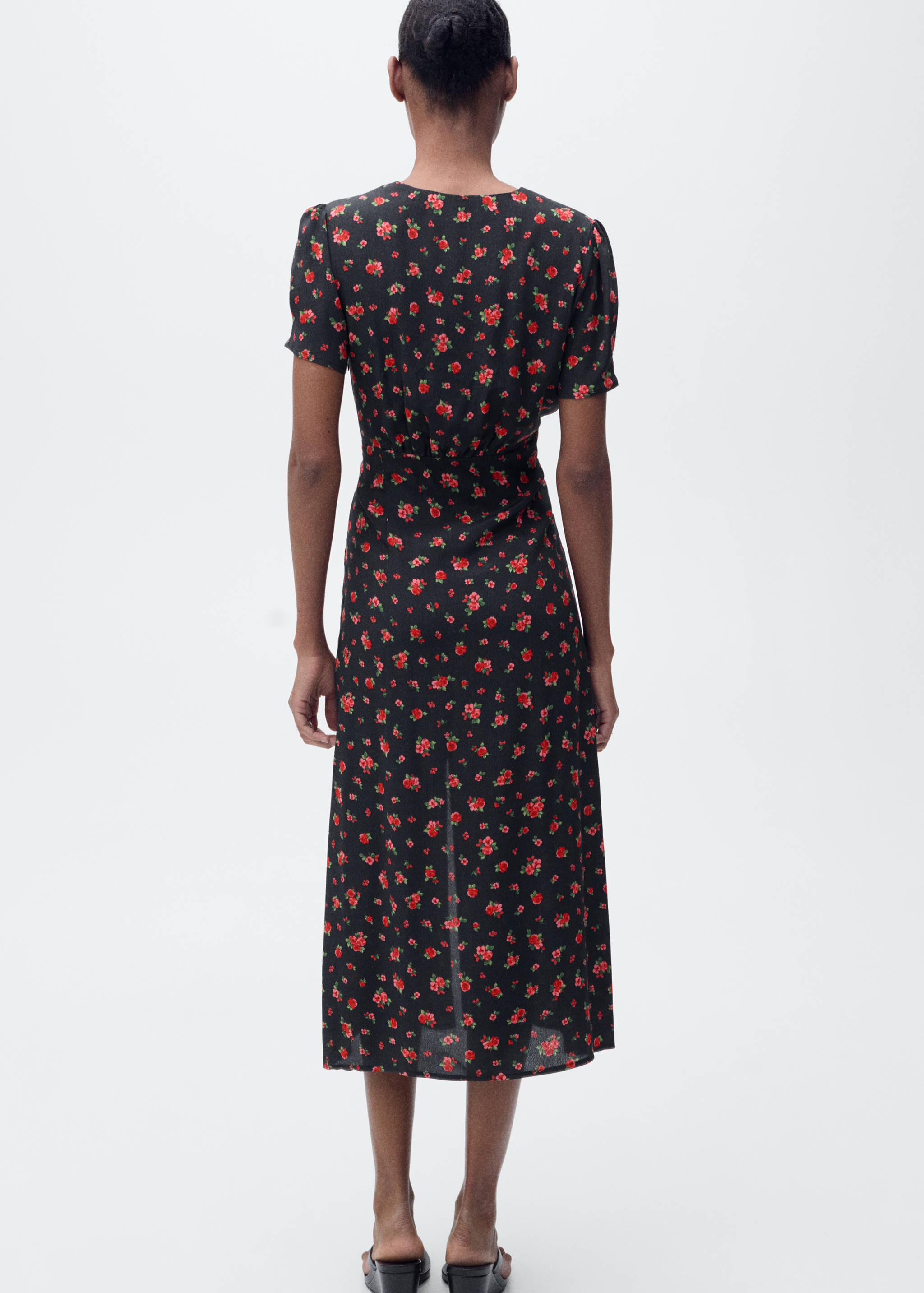 Midi floral dress - Reverse of the article
