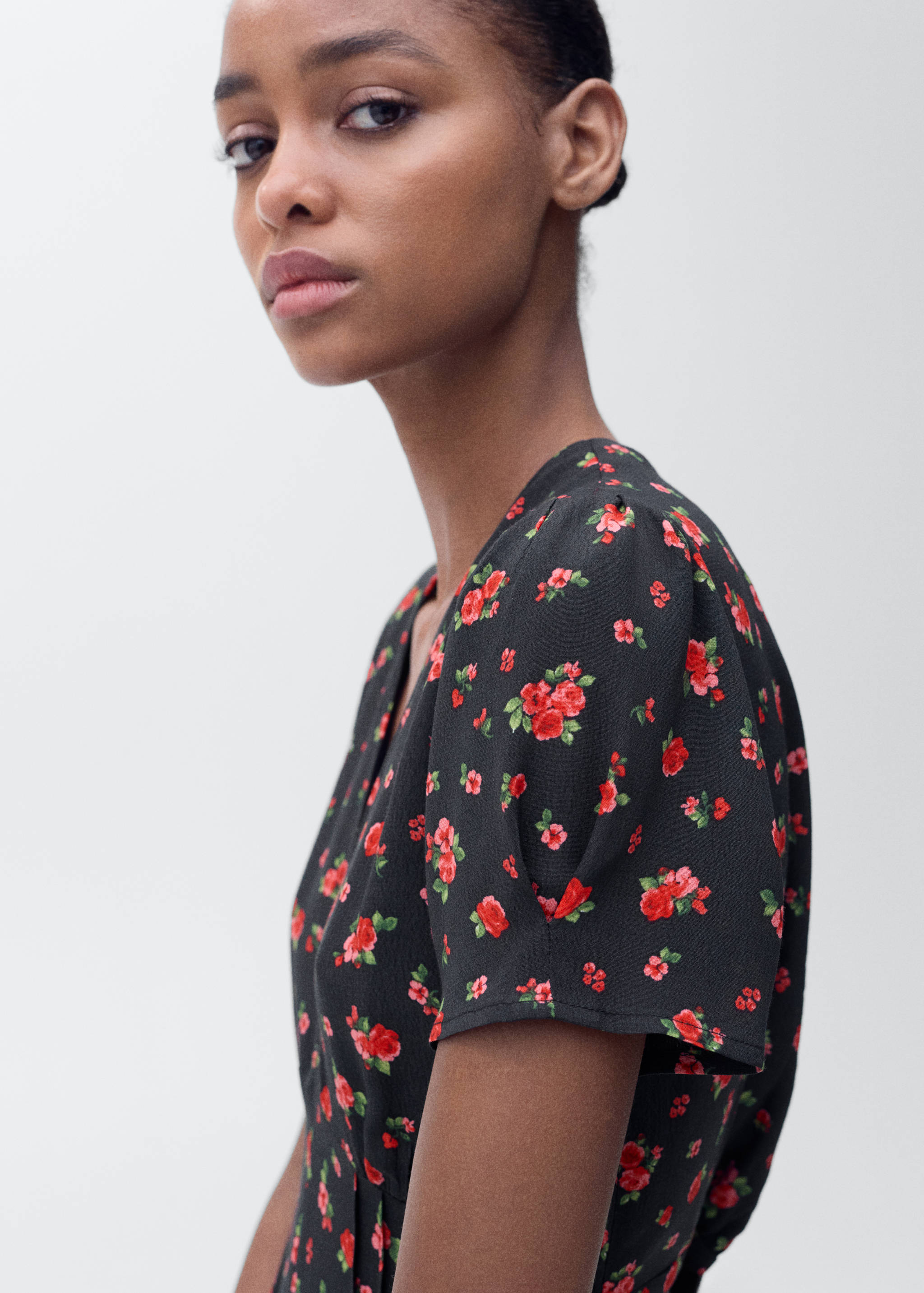 Midi floral dress - Details of the article 1
