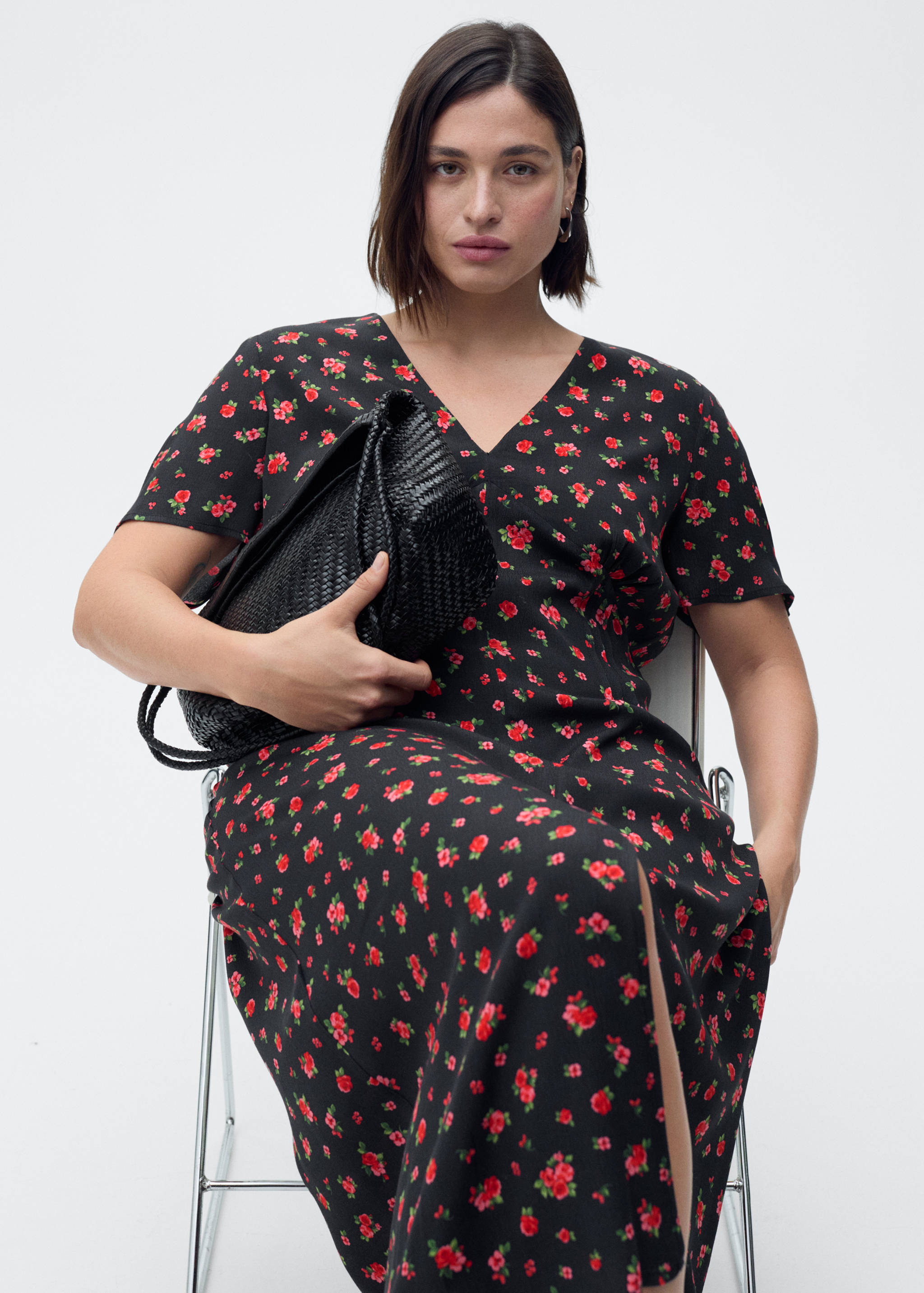 Midi floral dress - Details of the article 5