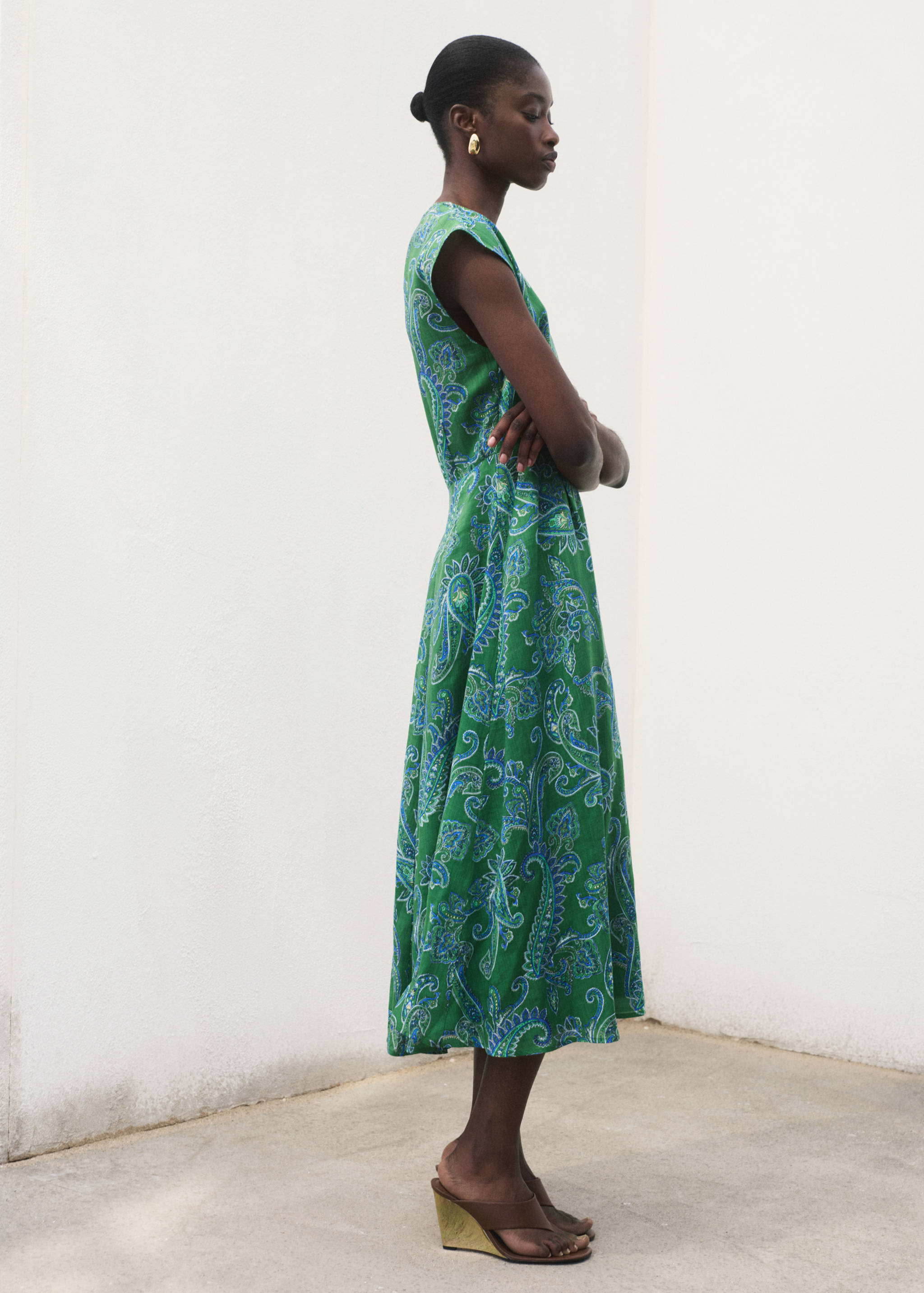 Ramie paisley dress - Details of the article 6