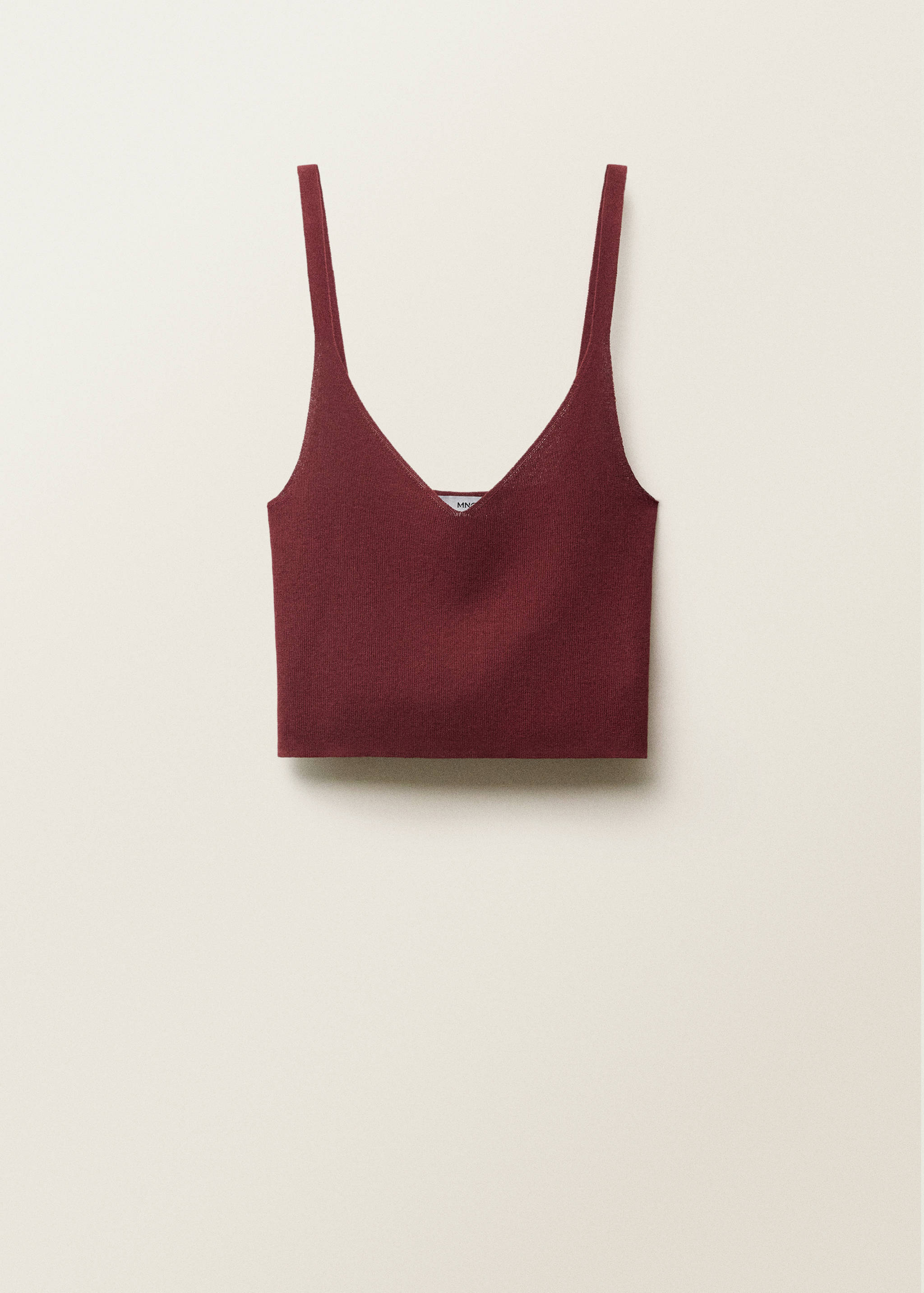 Krótki top z cienkiej dzianiny - Artykuł bez modela/modelki