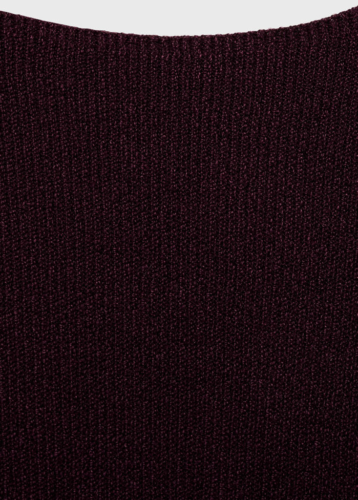 Fine ribbed knit top — Chocolate