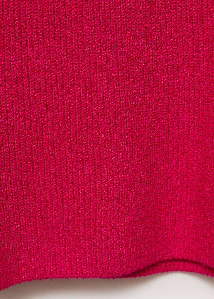 Fine ribbed knit top — Fuchsia