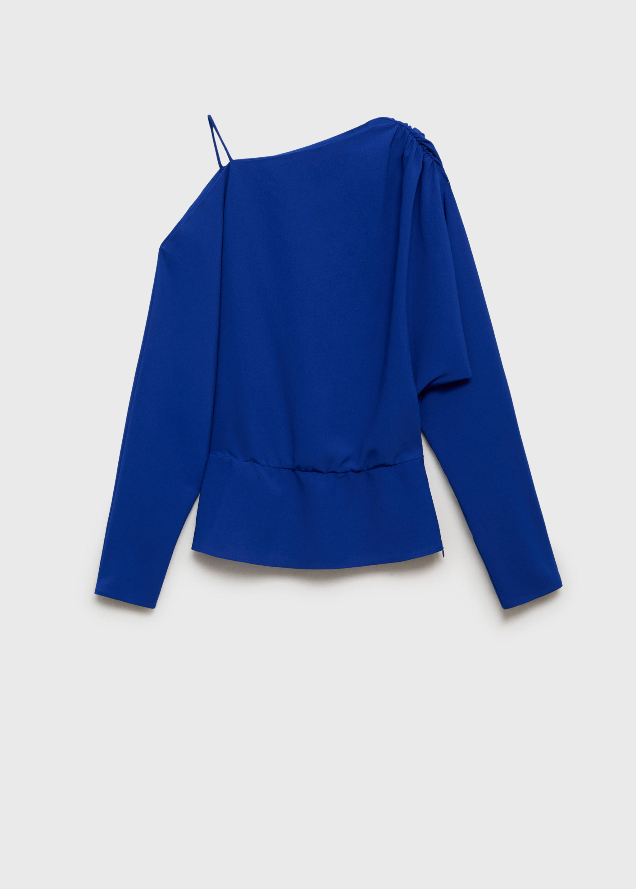 Blusa assimétrica e rufada - Artigo sem modelo